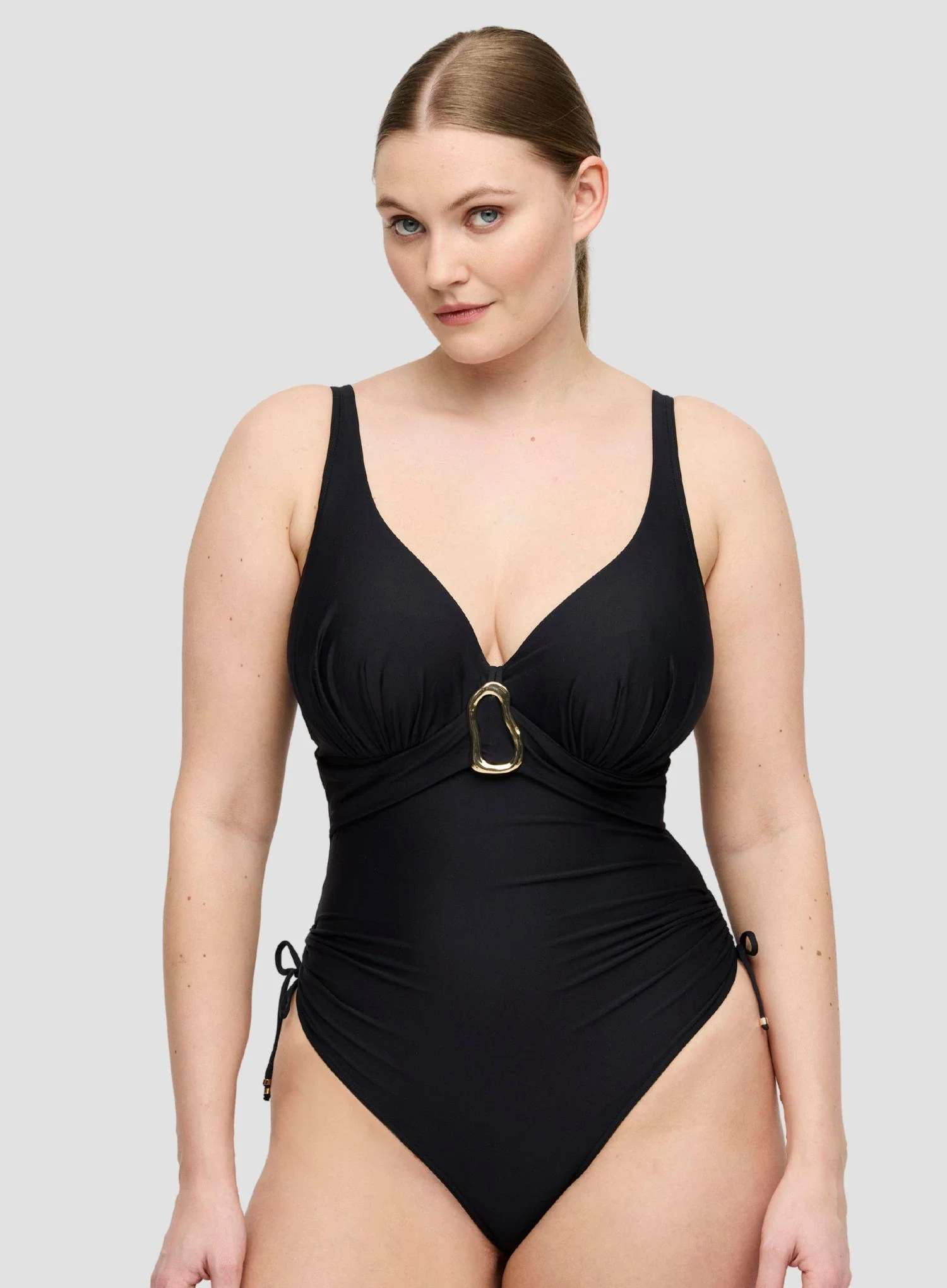 Primadonna Swim: Uvita Plunge Underwired One Piece Black - Image 2