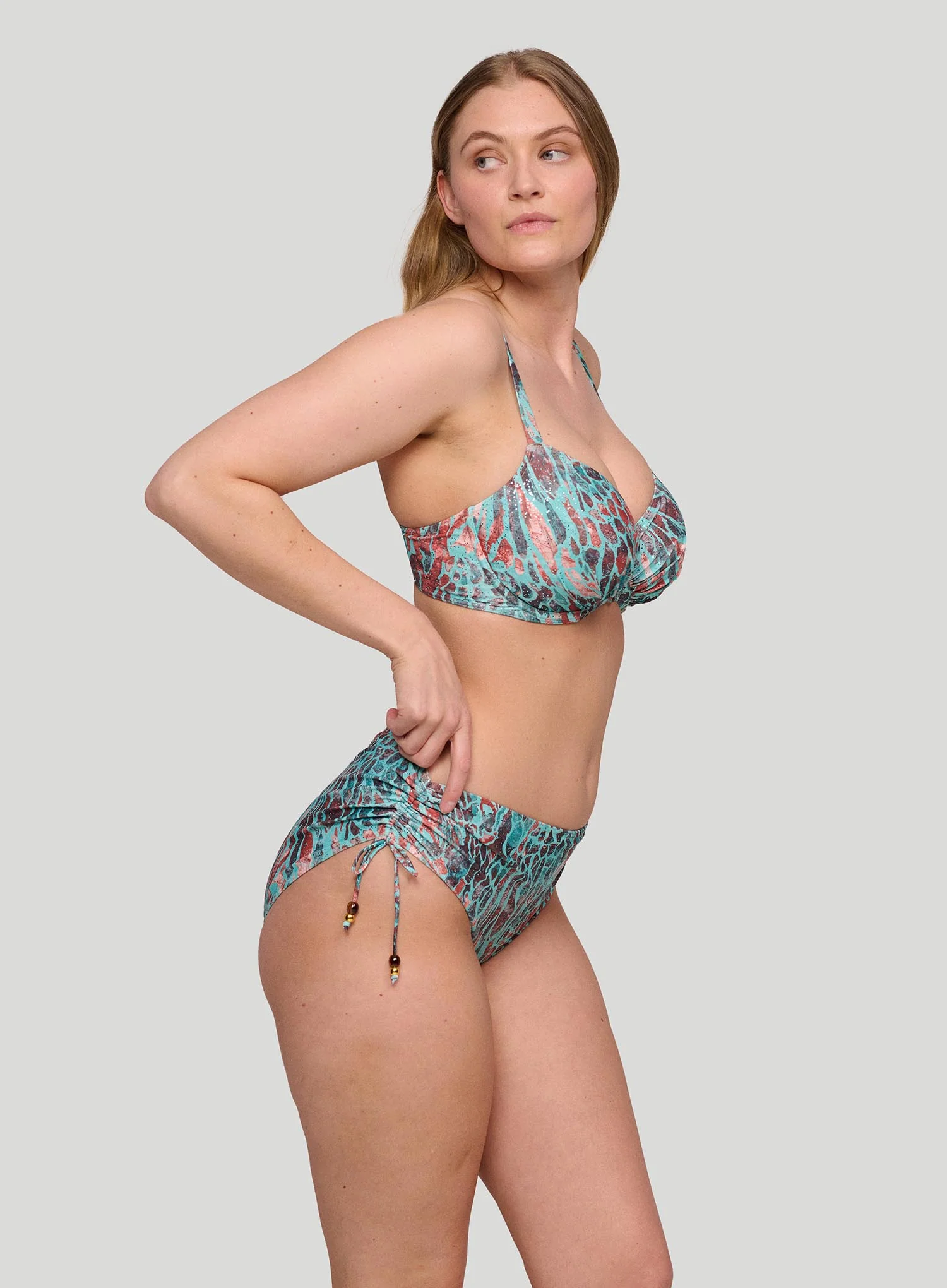 Primadonna Swim: Riyad Full Bikini Brief Turquoise Seas - Image 3