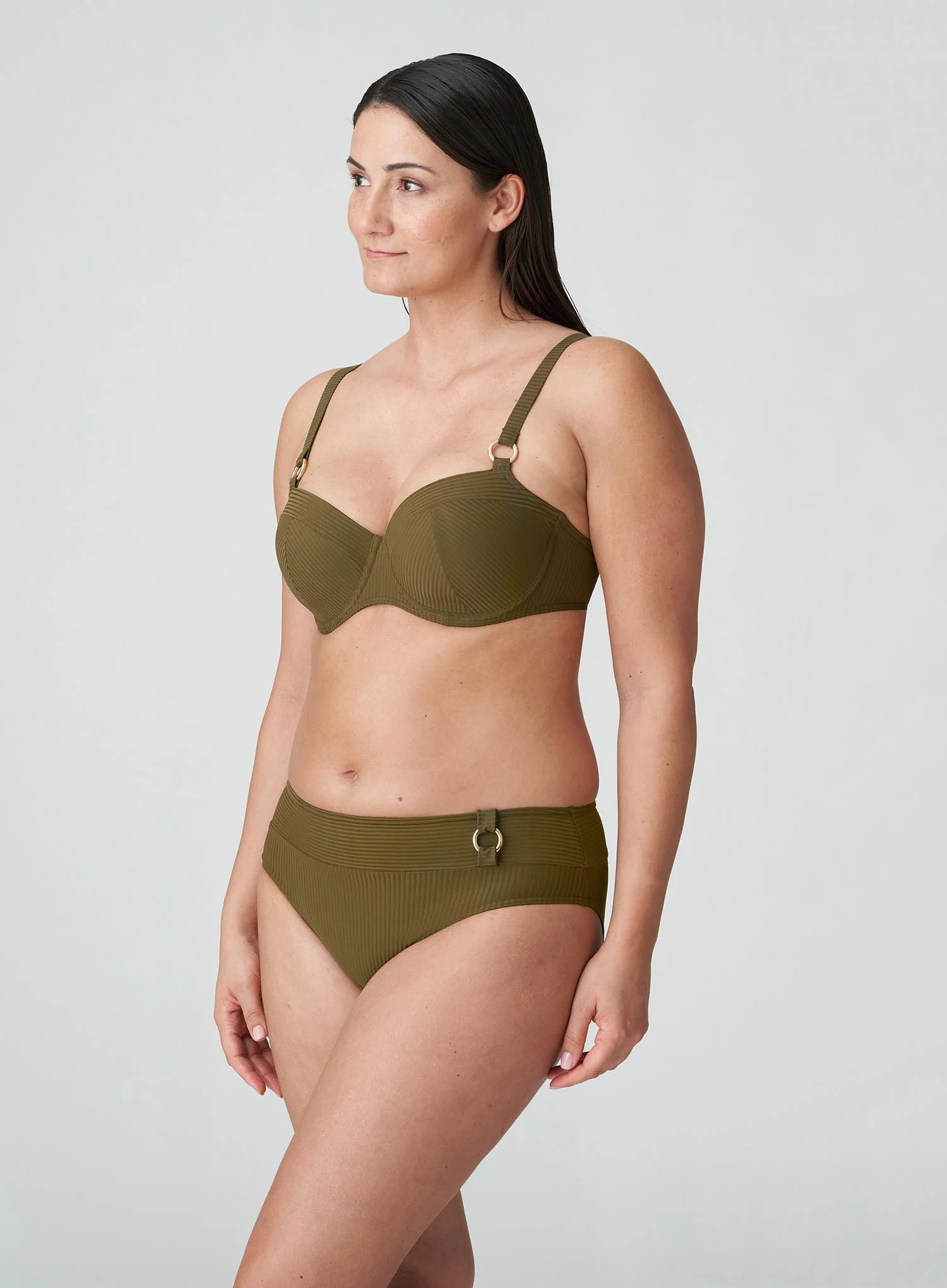 Primadonna Swim: Sahara Padded Balcony Bikini Top Olive - Image 2