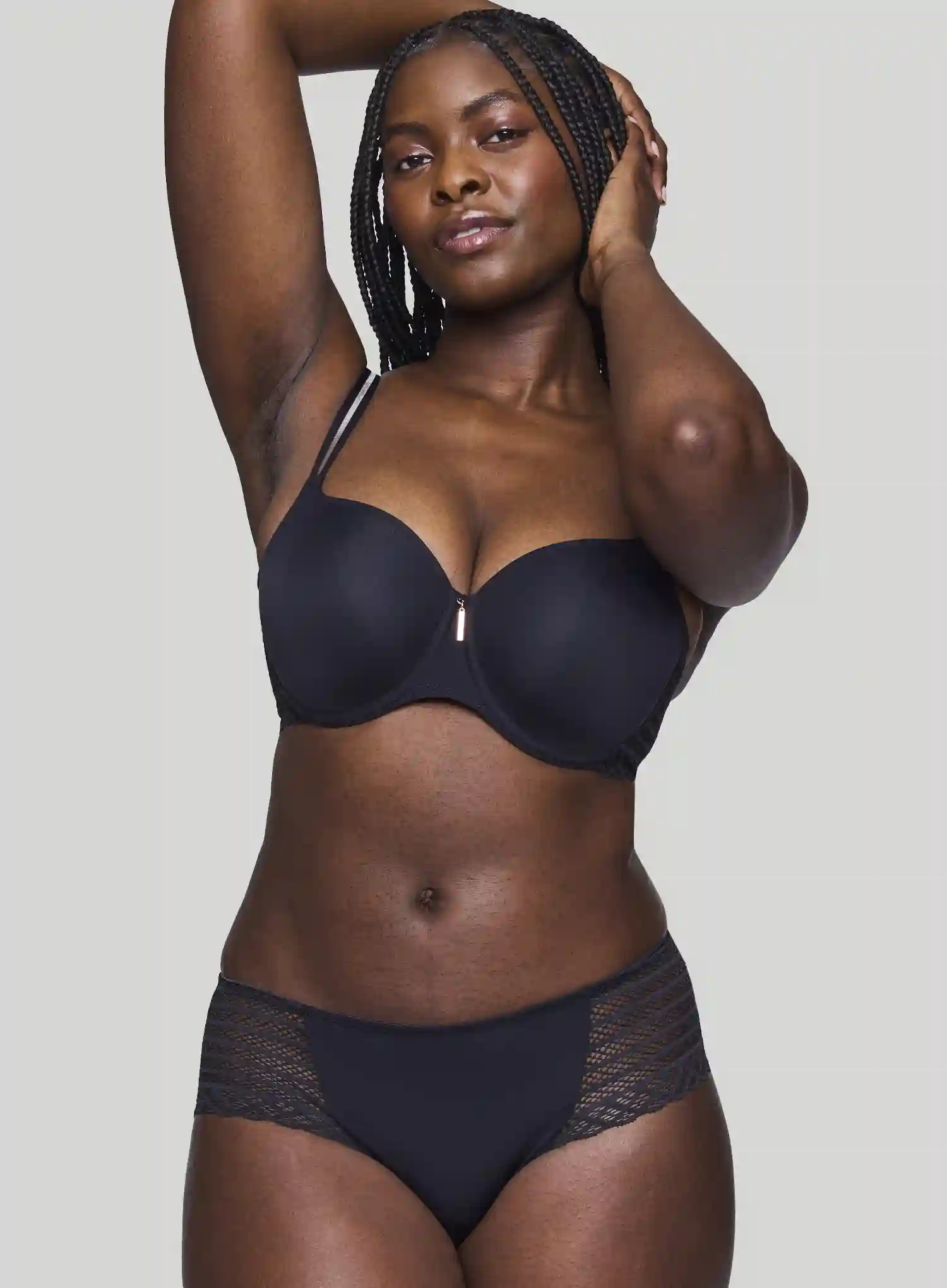 Primadonna Twist: East End Padded Heart Shape Bra Charcoal