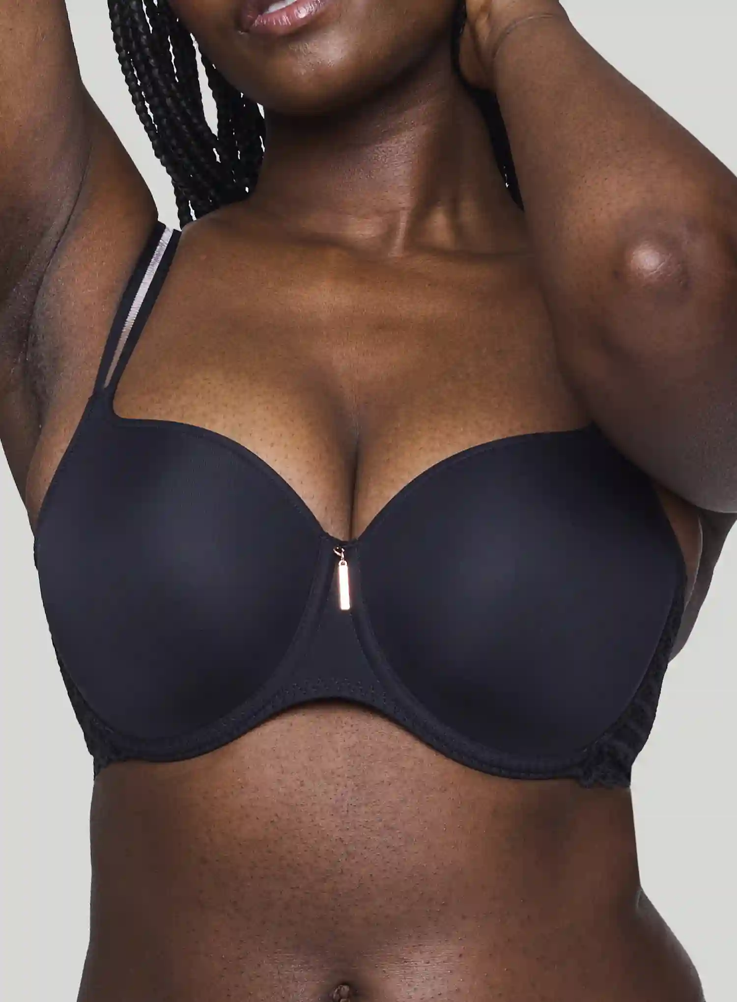 Primadonna Twist: East End Padded Heart Shape Bra Charcoal - Image 4