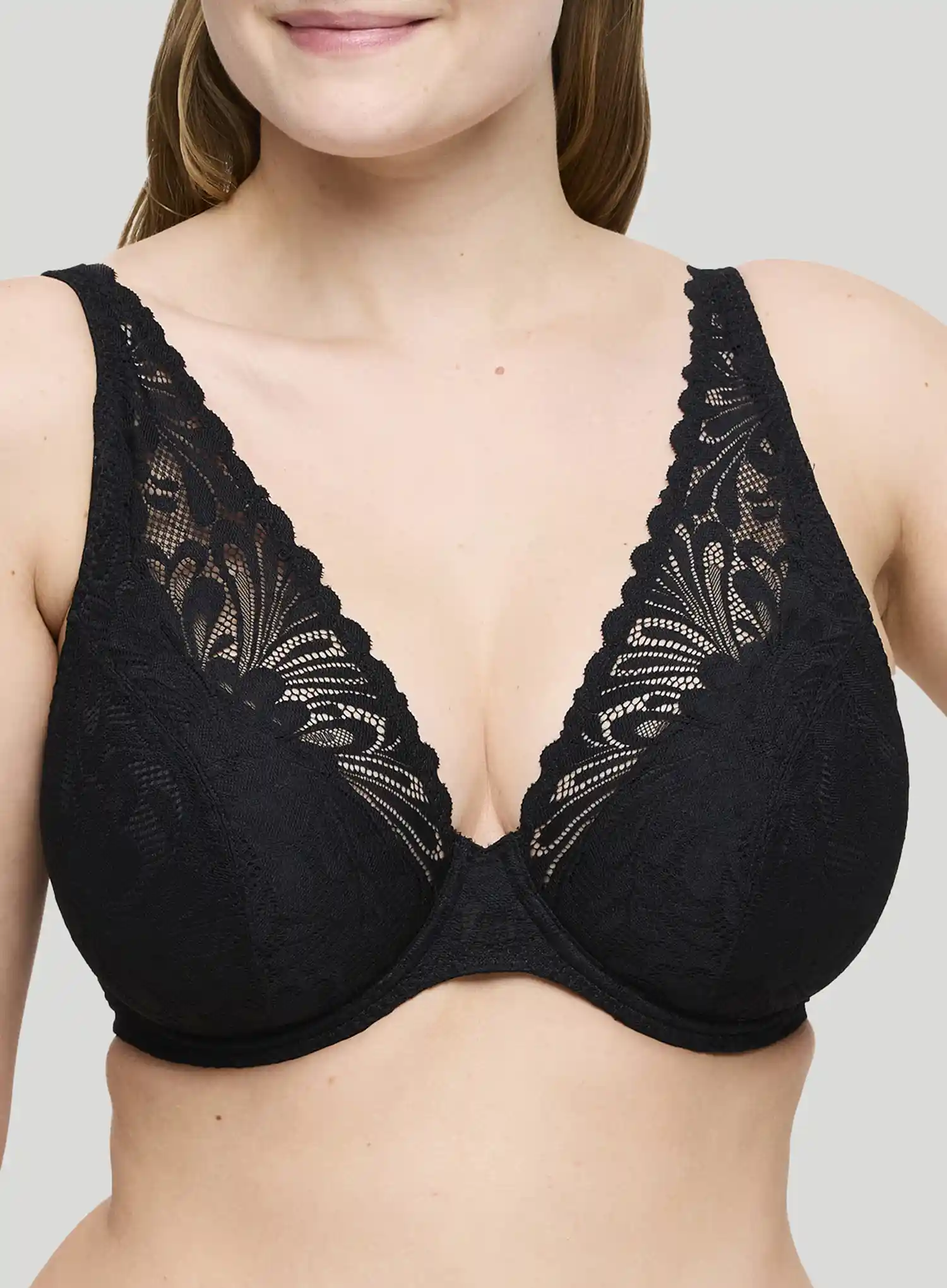 Primadonna Twist: Rupi Underwired Half Padded Plunge Bra Black - Image 5