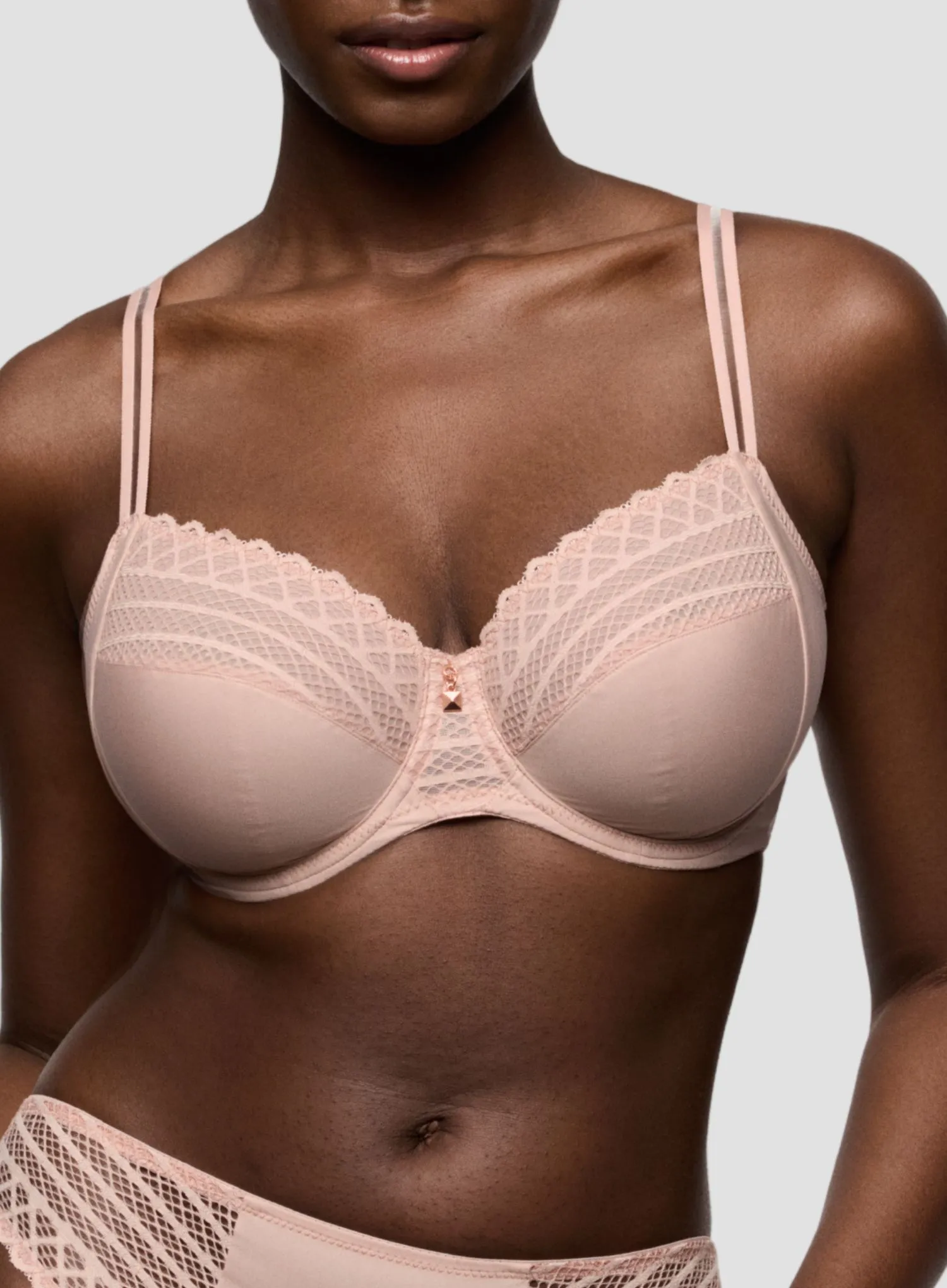 Primadonna Twist: Twist Side Underwired Full Cup Bra Powder Rose - Image 5