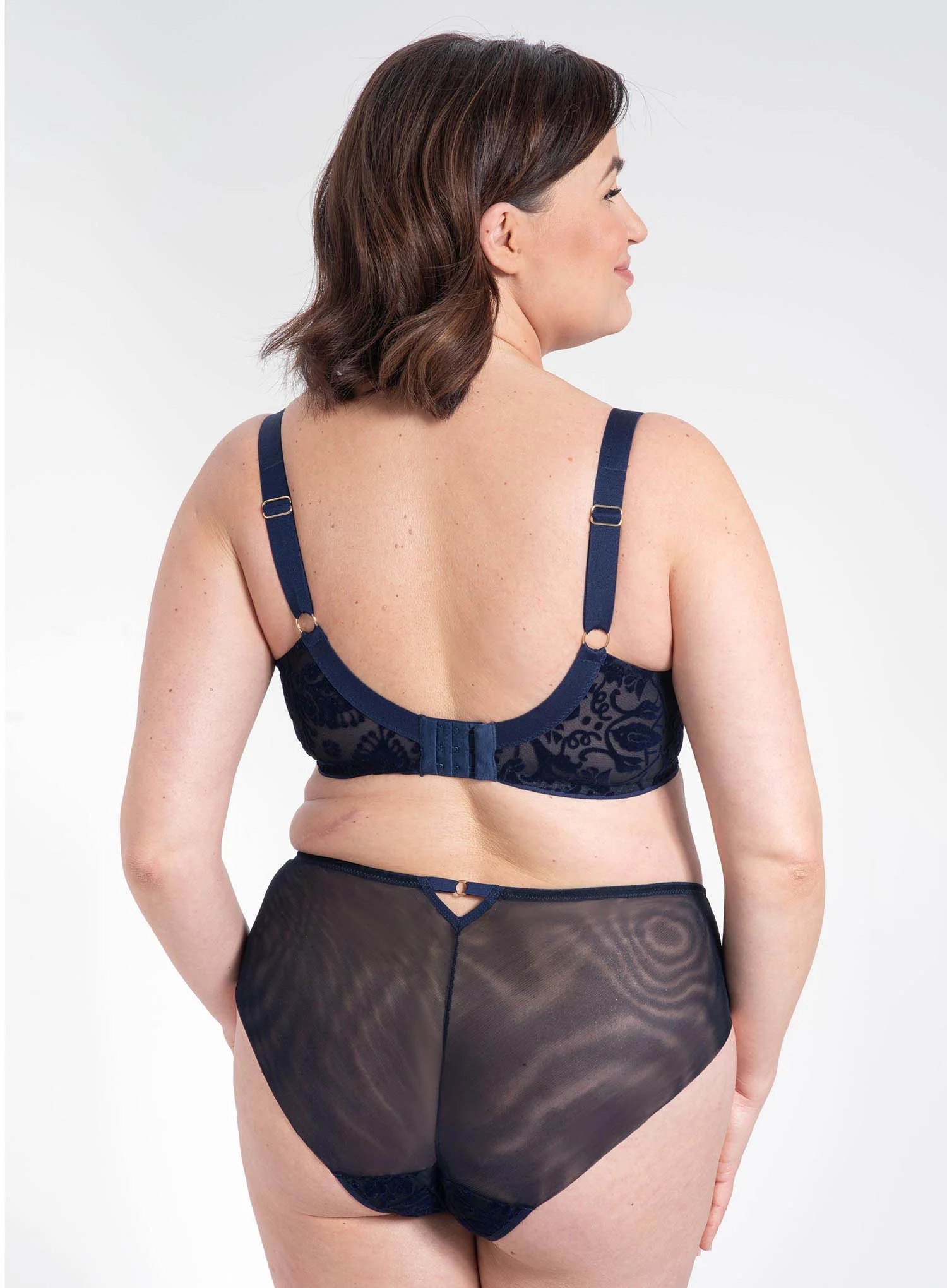 Samanta Lingerie: Harriet Midi Brief Navy Blue - Image 3