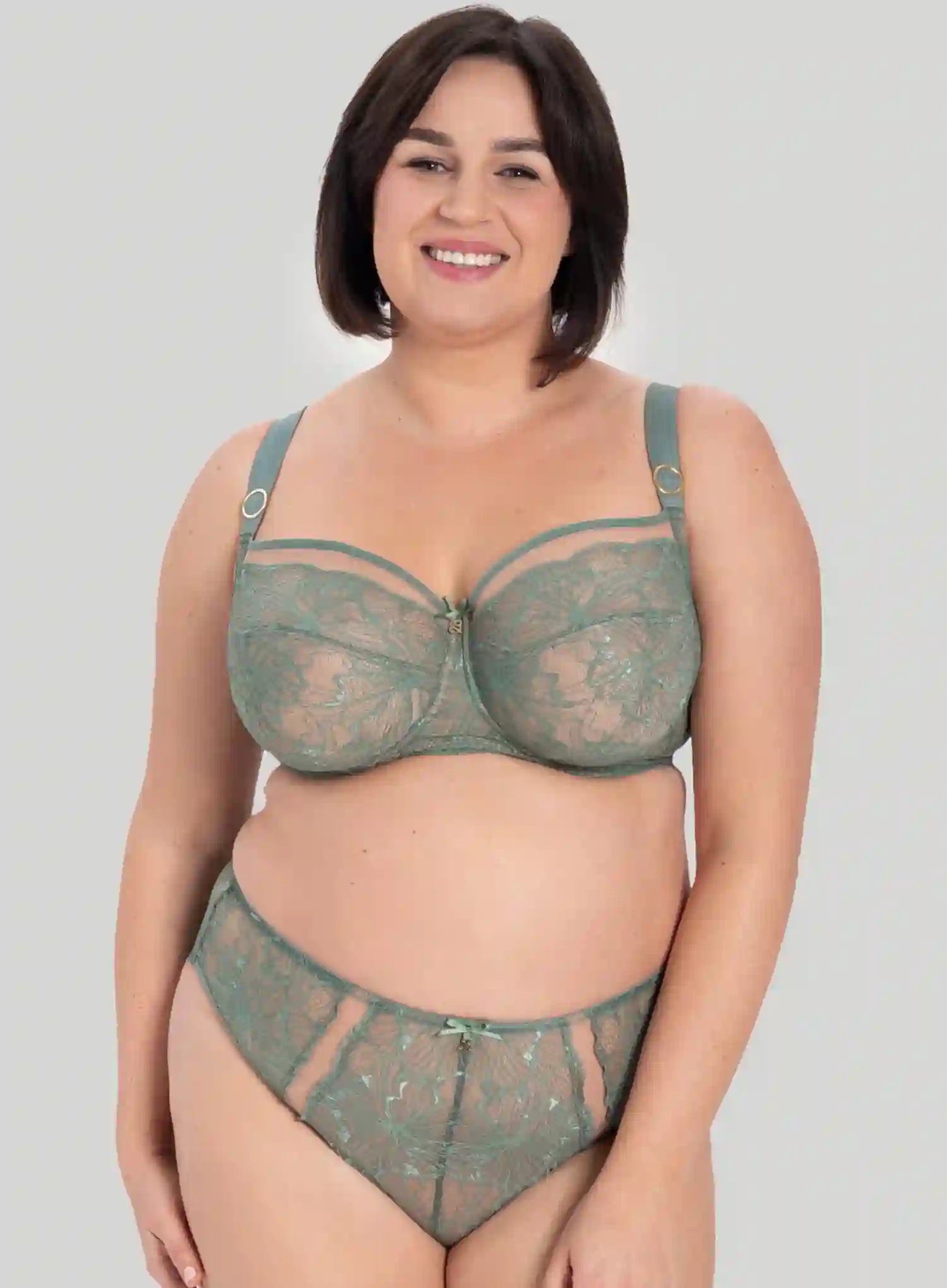 Samanta Lingerie: Mila Midi Brief Sage - Image 2