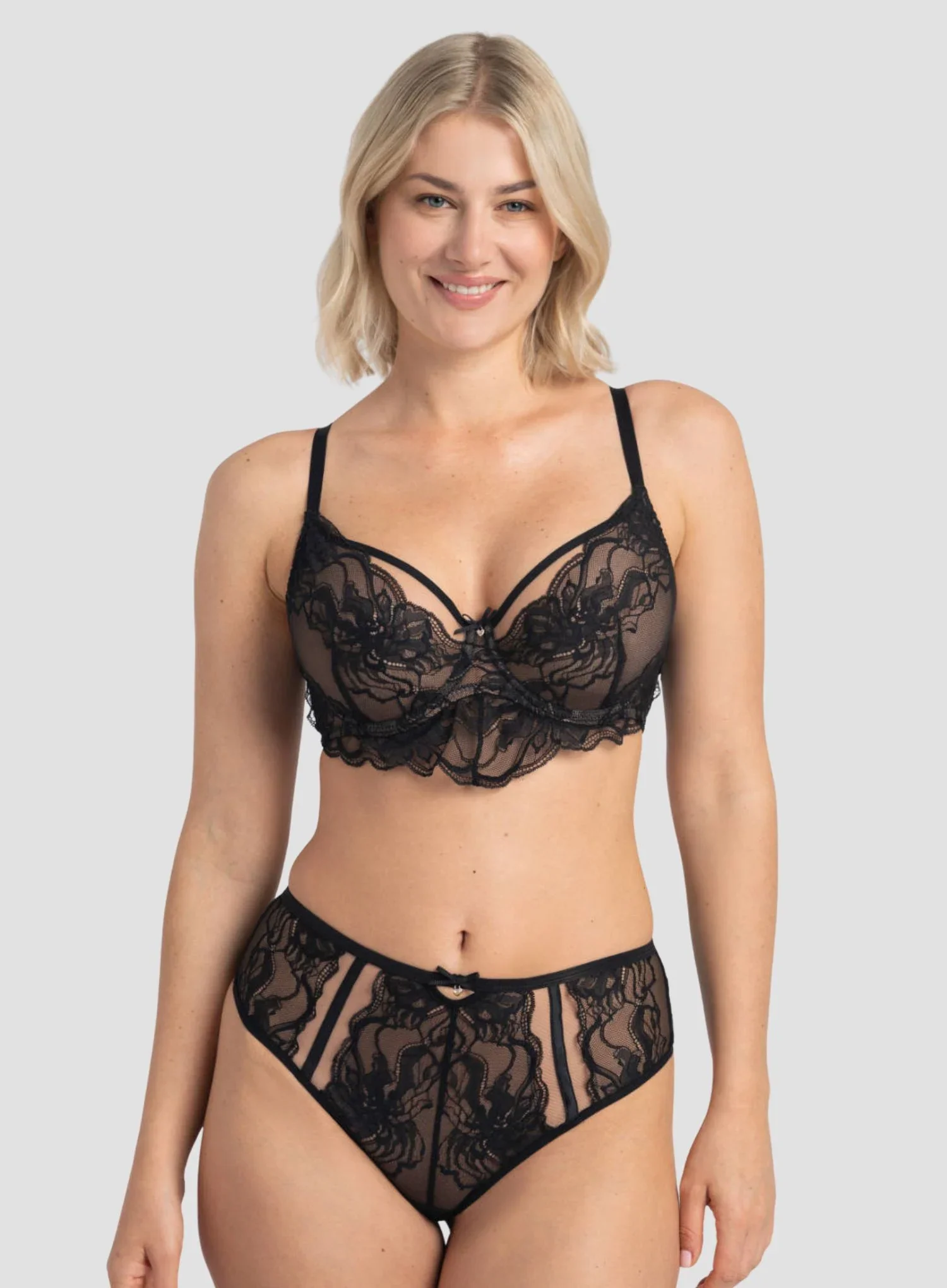 Samanta Lingerie: Mystery Soft Balconette Bra Black - Image 2