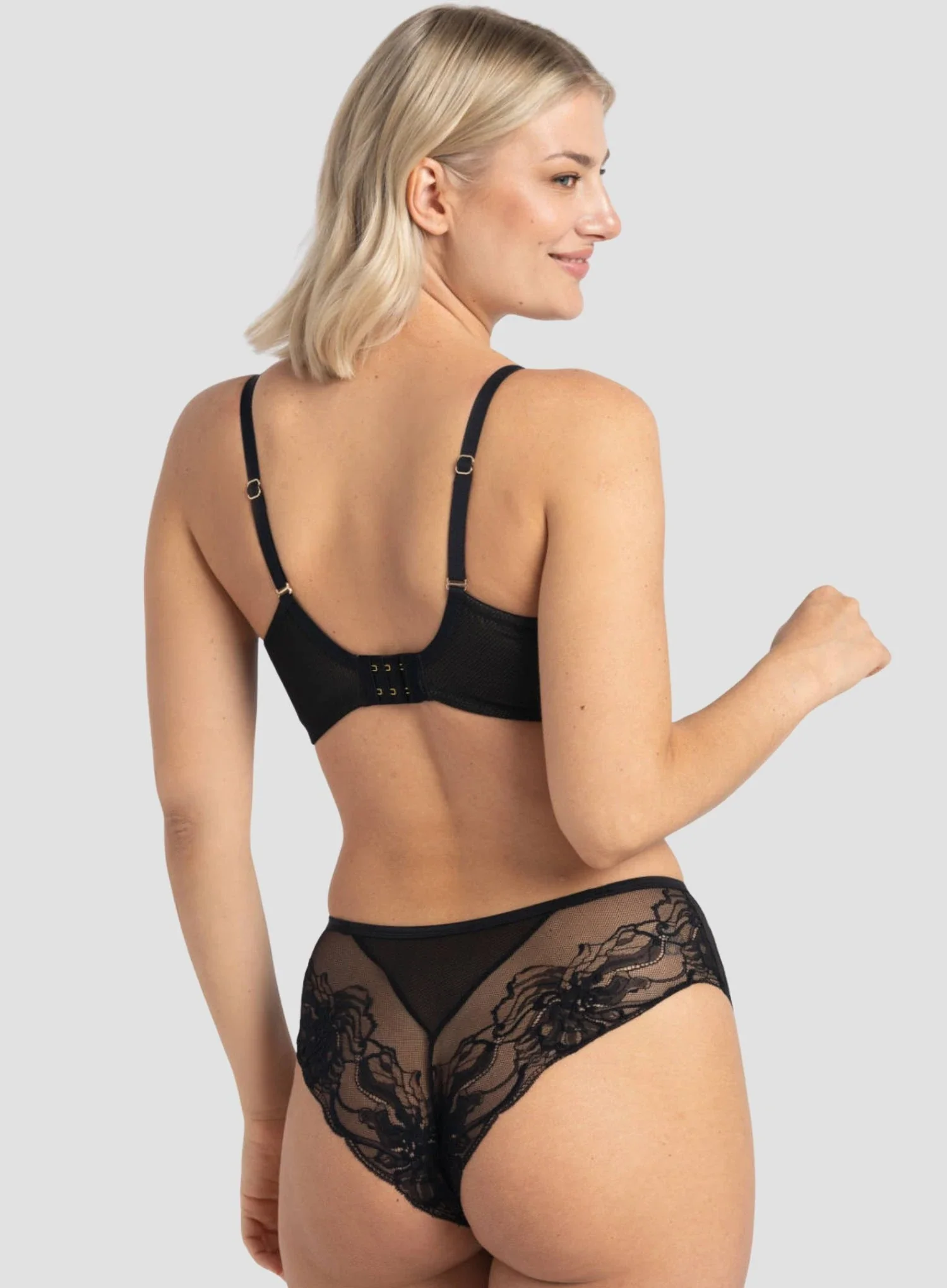 Samanta Lingerie: Mystery Soft Balconette Bra Black - Image 3