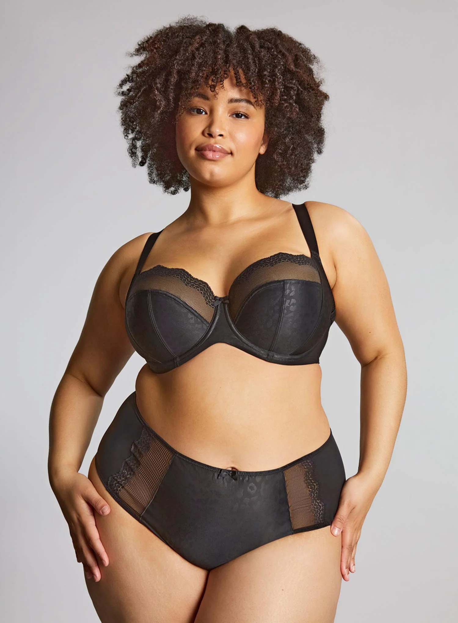 Sculptresse: Esme Balconette Bra Black Animal - Image 2