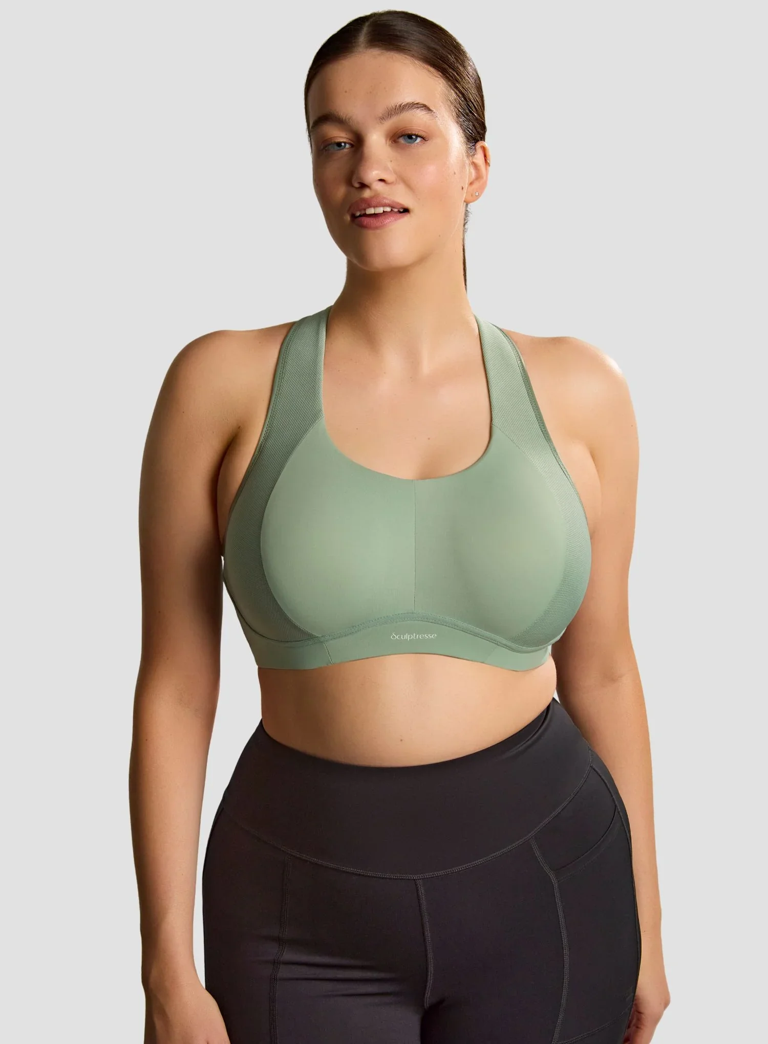 Sculptresse: Thrive Underwired Non Padded Sports Bra Pale Green