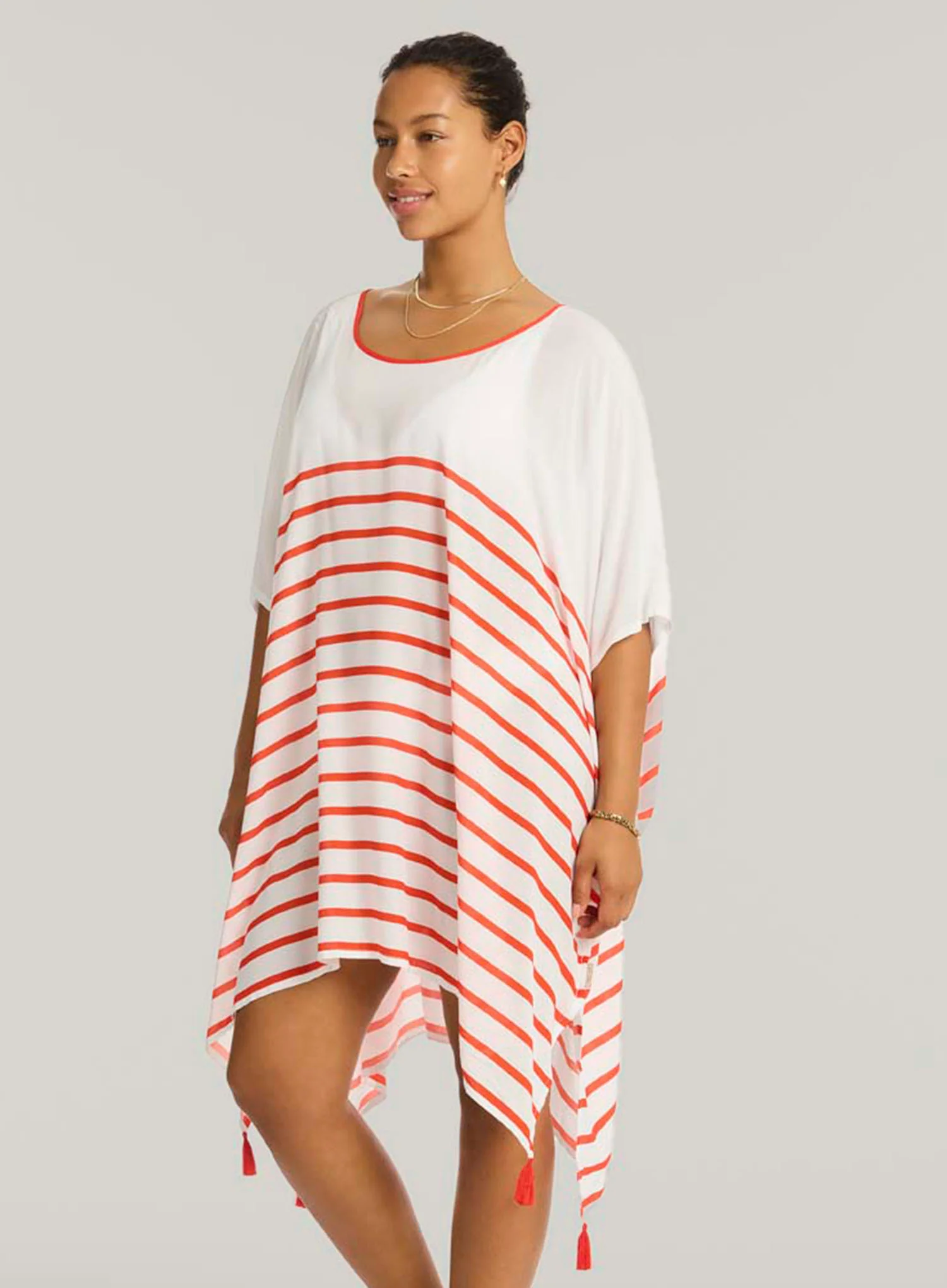 Sea Level: Amalfi Kaftan Flame - Image 2