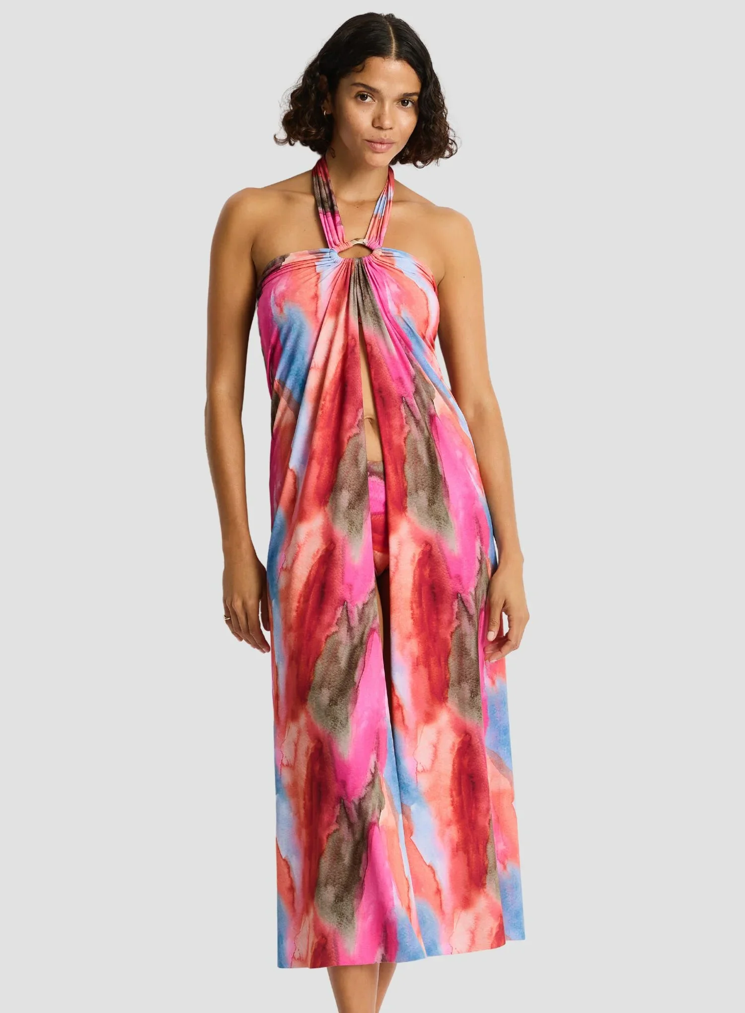 Sea Level: Cabo Ring Cover Up Skirt Pink - Image 3