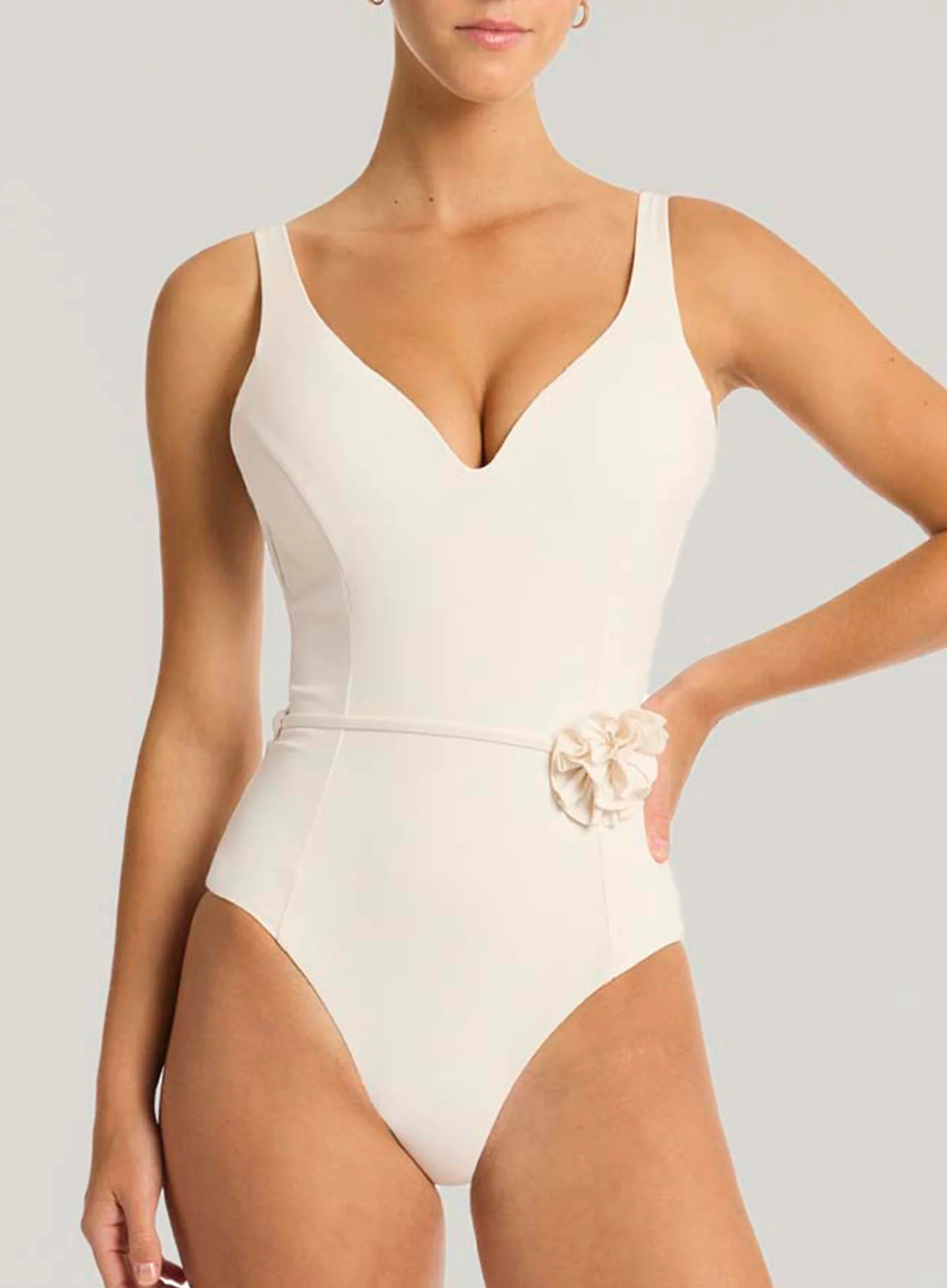 Sea Level: Casa Del Mar Plunge One Piece Coconut - Image 4