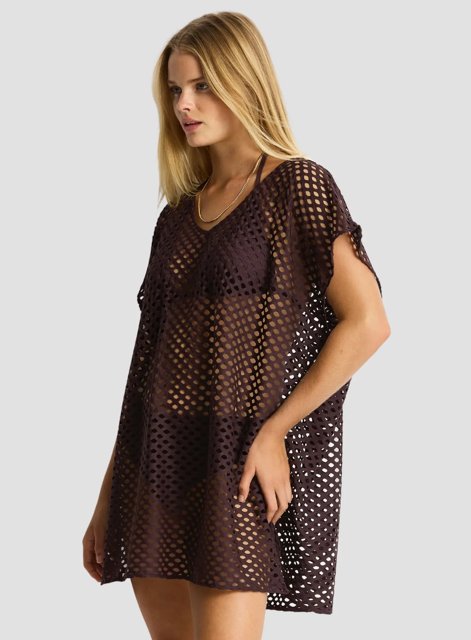 Sea Level: Castaway Kaftan Cocoa - Image 3