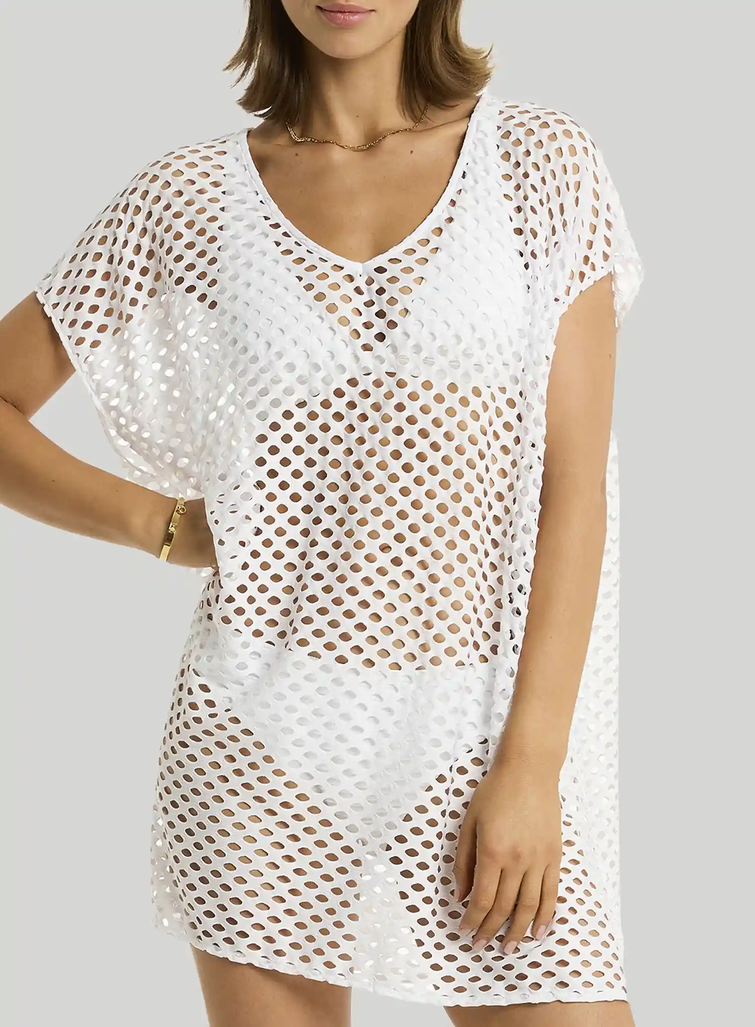 Sea Level: Castaway Kaftan White - Image 4