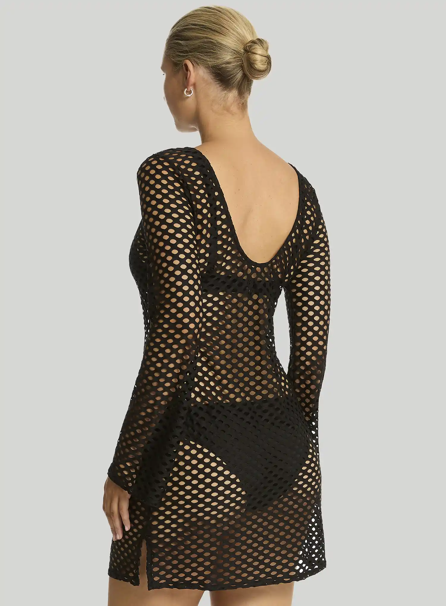 Sea Level: Castaway Mesh Cover Up Black - Image 2