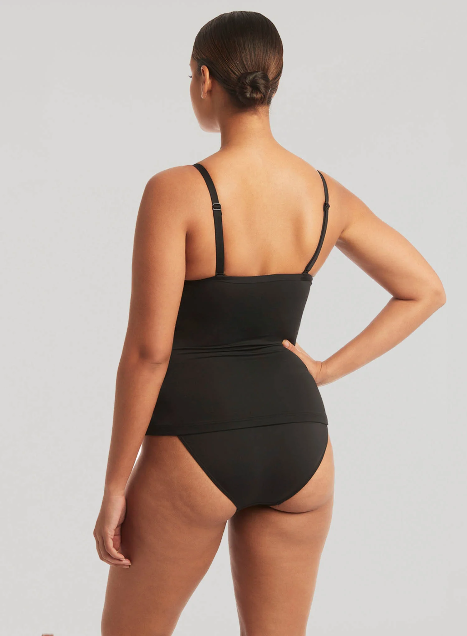 Sea Level: Eco Essentials DD E Cross Front Swim Tankini Black - Image 3
