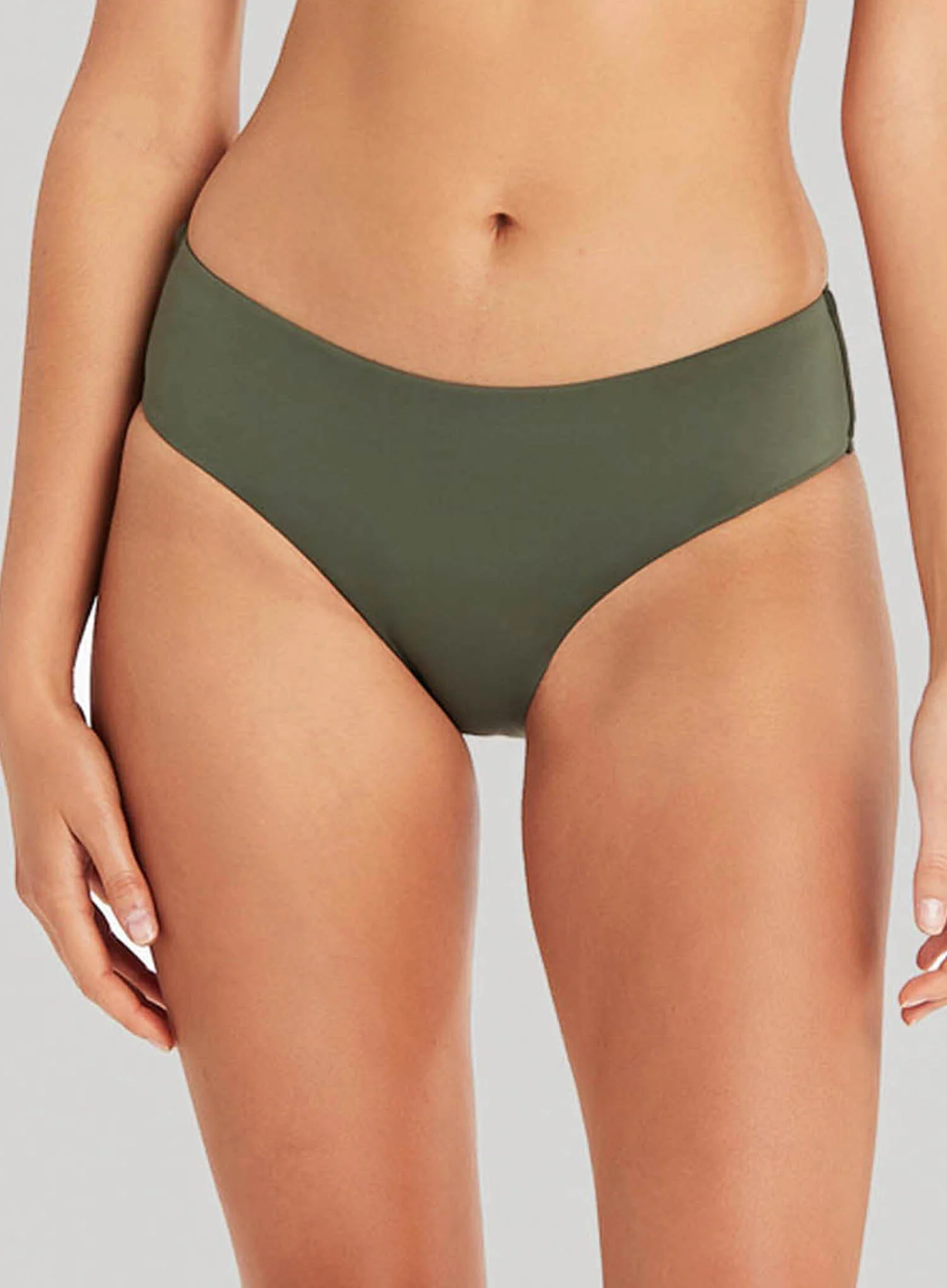 Sea Level: Eco Essentials Mid Bikini Pant Khaki - Image 4