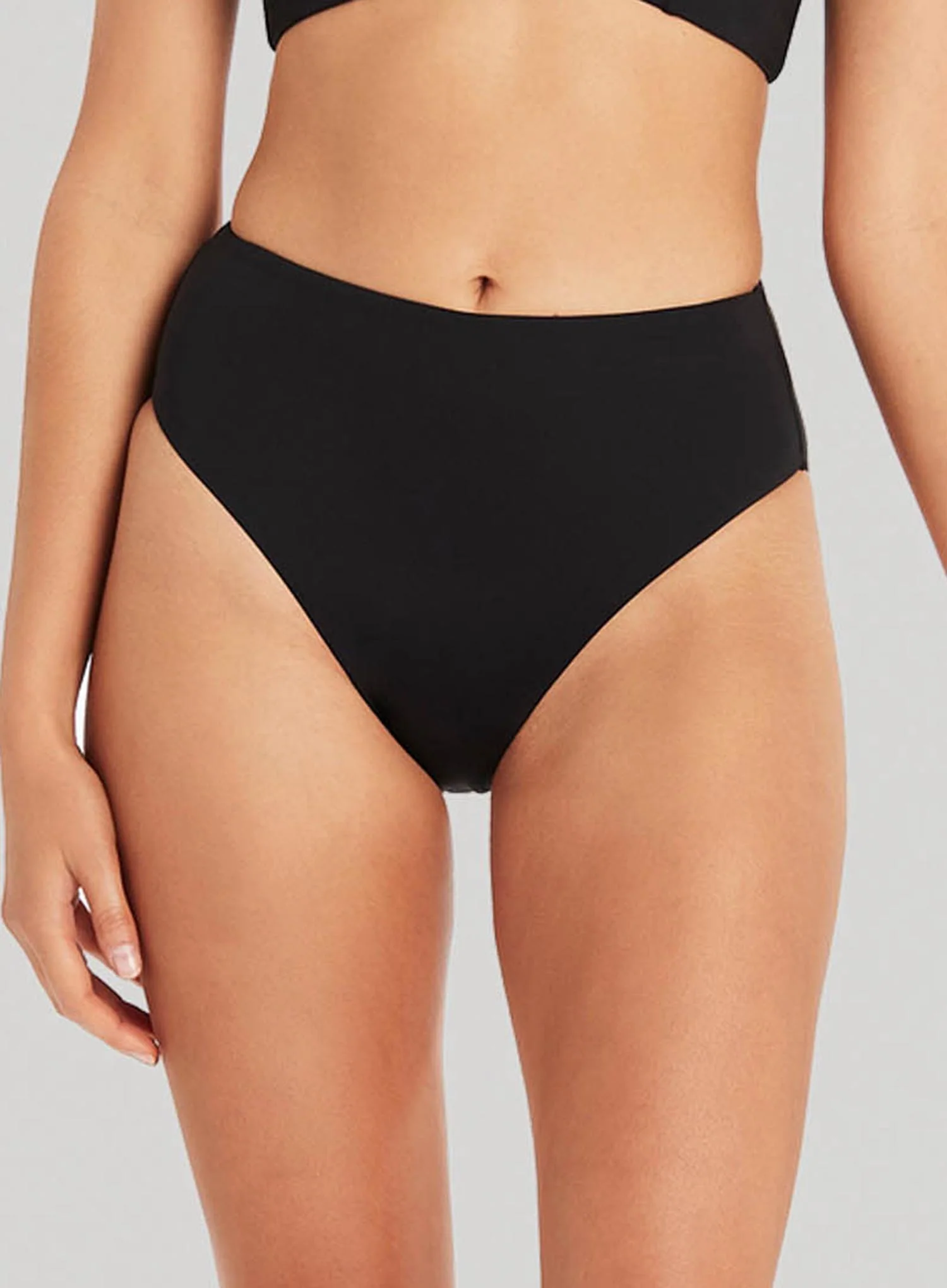 Sea Level: Eco Essentials Retro High Waist Bikini Pant Black - Image 5