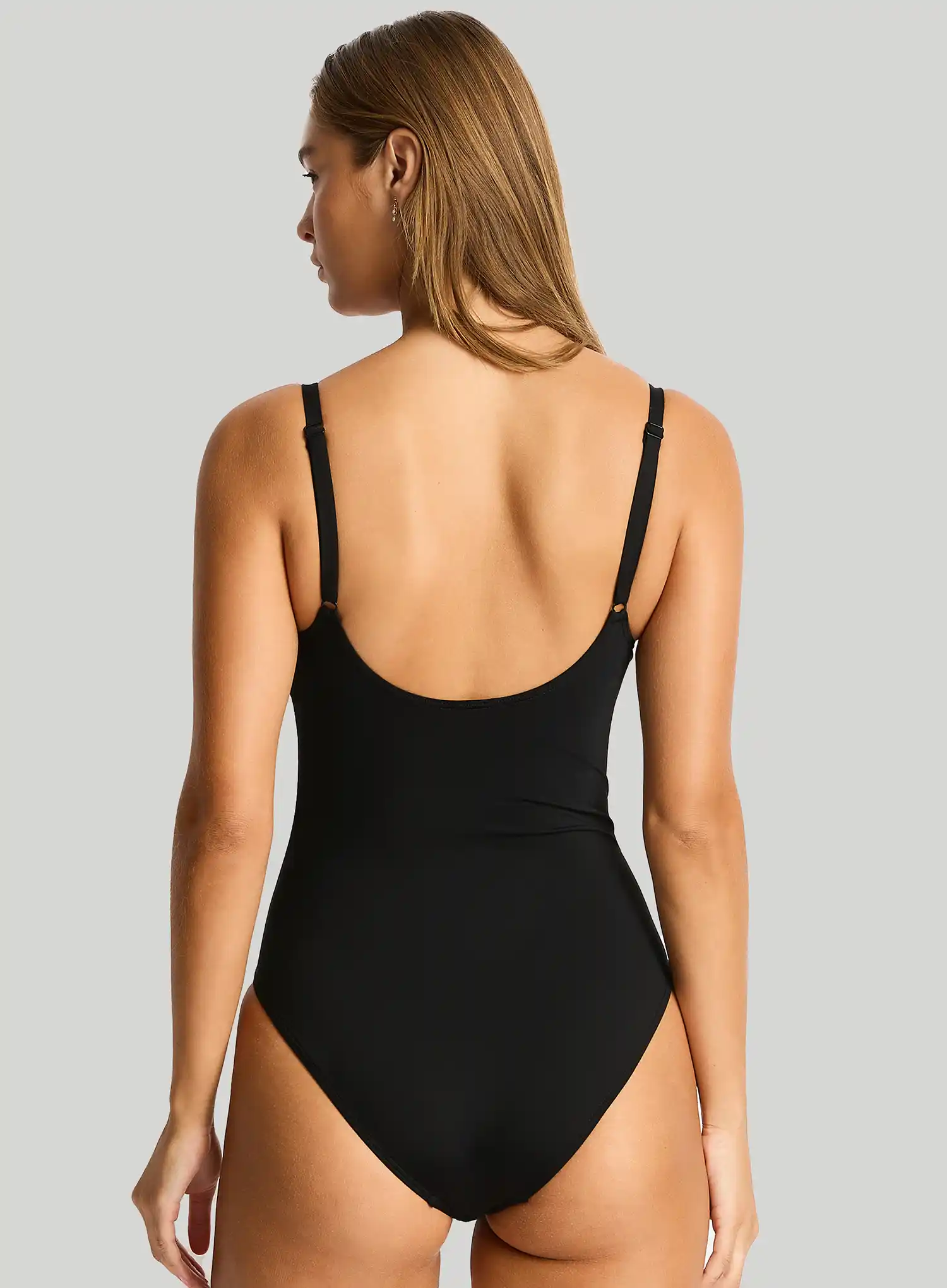 Sea Level: Essentials Edit Cross Front Scoop Back One Piece Black - Image 2