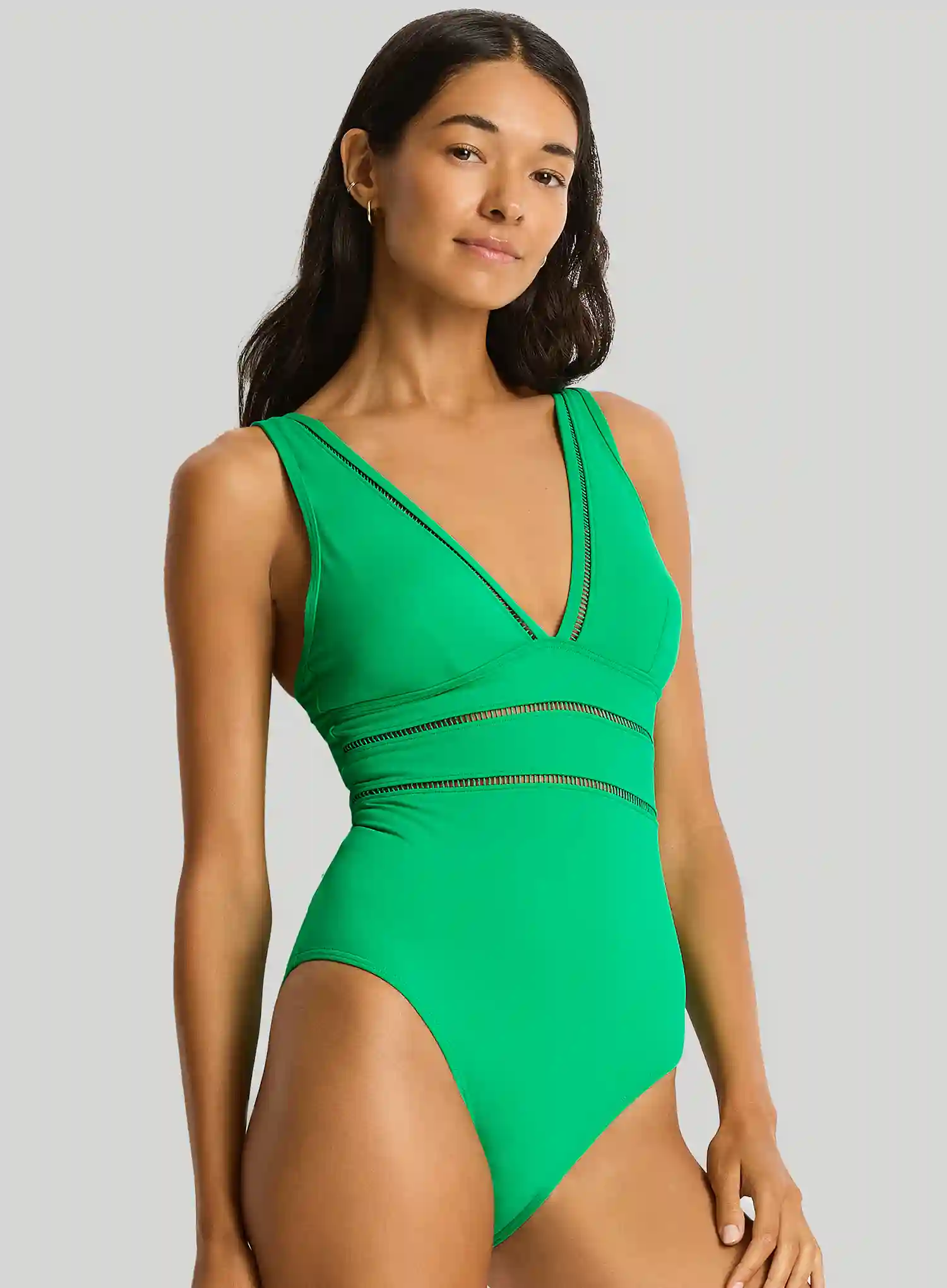 Sea Level: Essentials Edit Spliced One Piece Kelly Green - Image 3