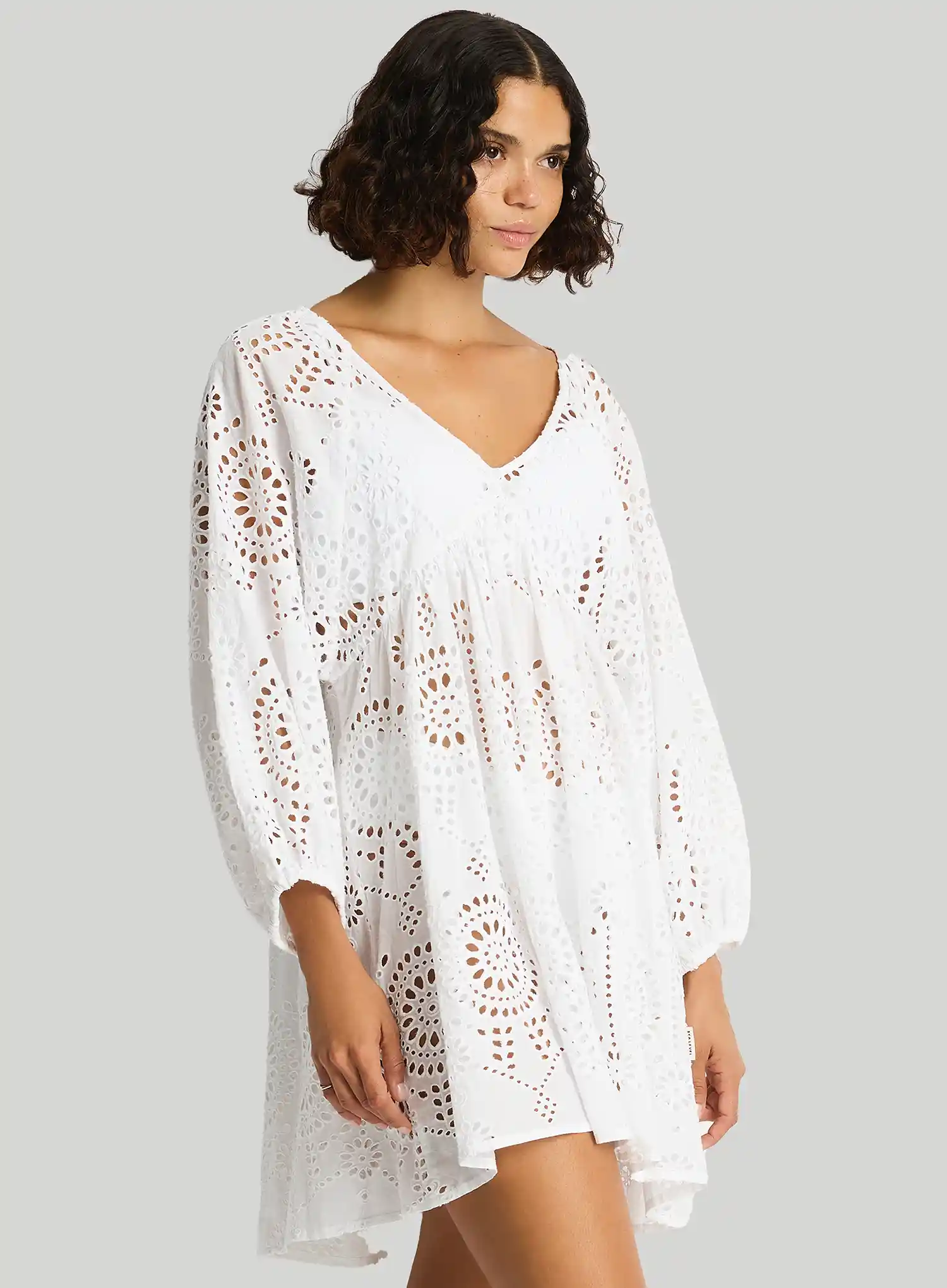 Sea Level: Ibiza Boho Short Dress White - Image 3