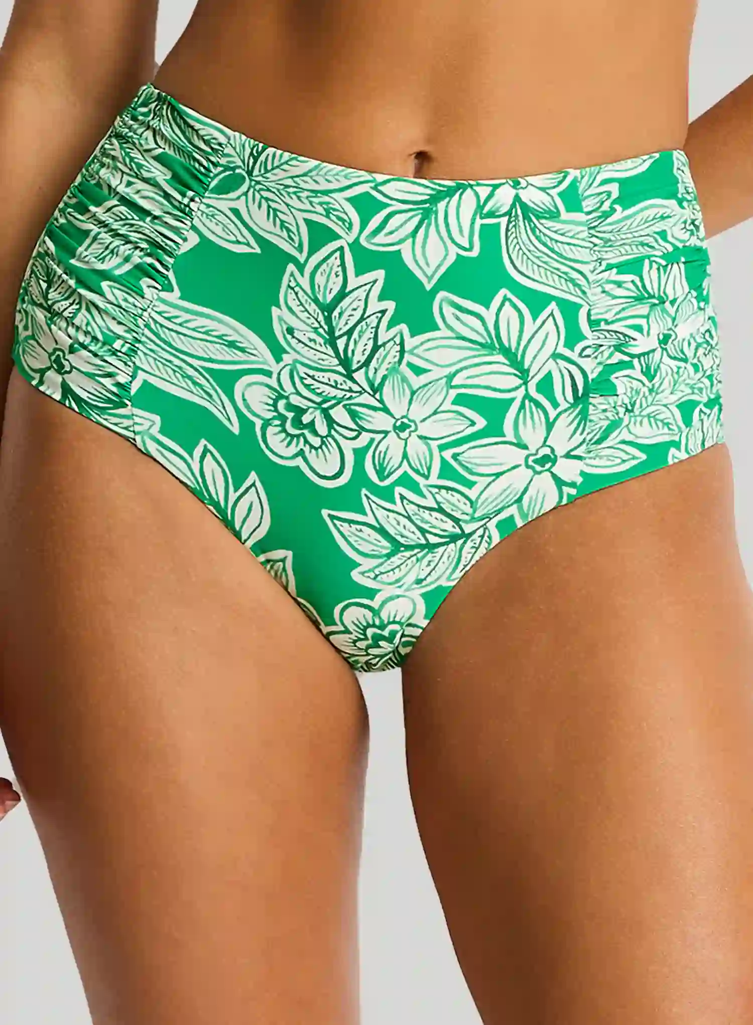 Sea Level: Palmera High Waist Gathered Side Pant Green - Image 5