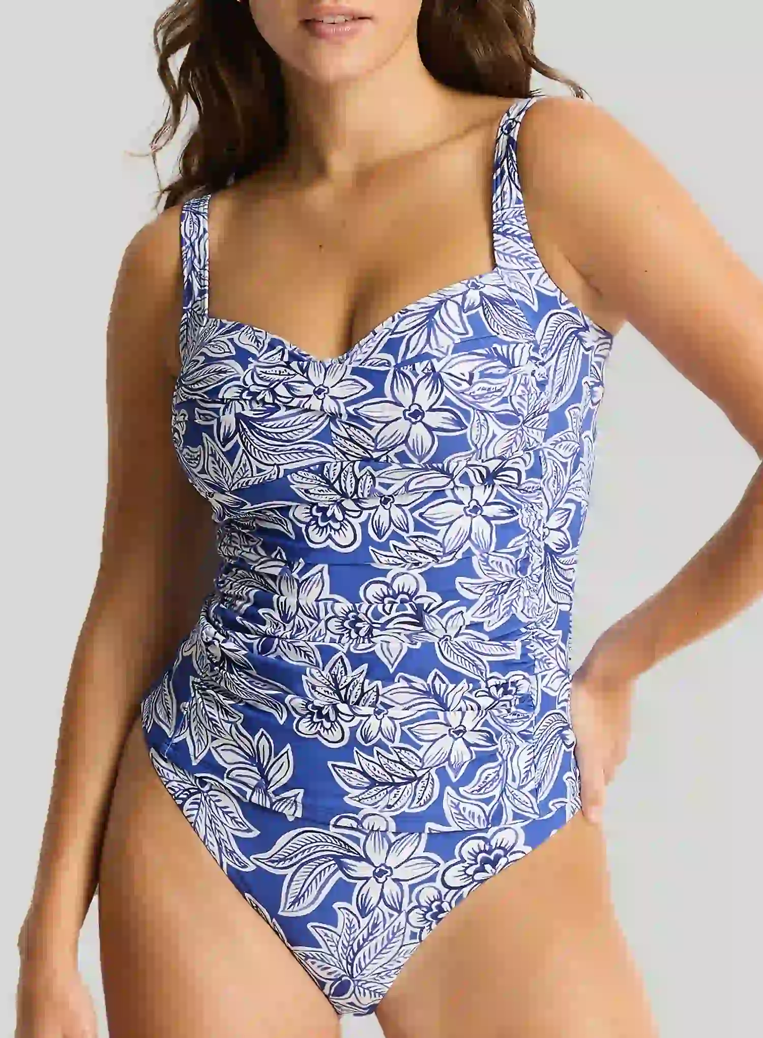 Sea Level: Palmera Twist Front Multifit Singlet Top Blue - Image 4