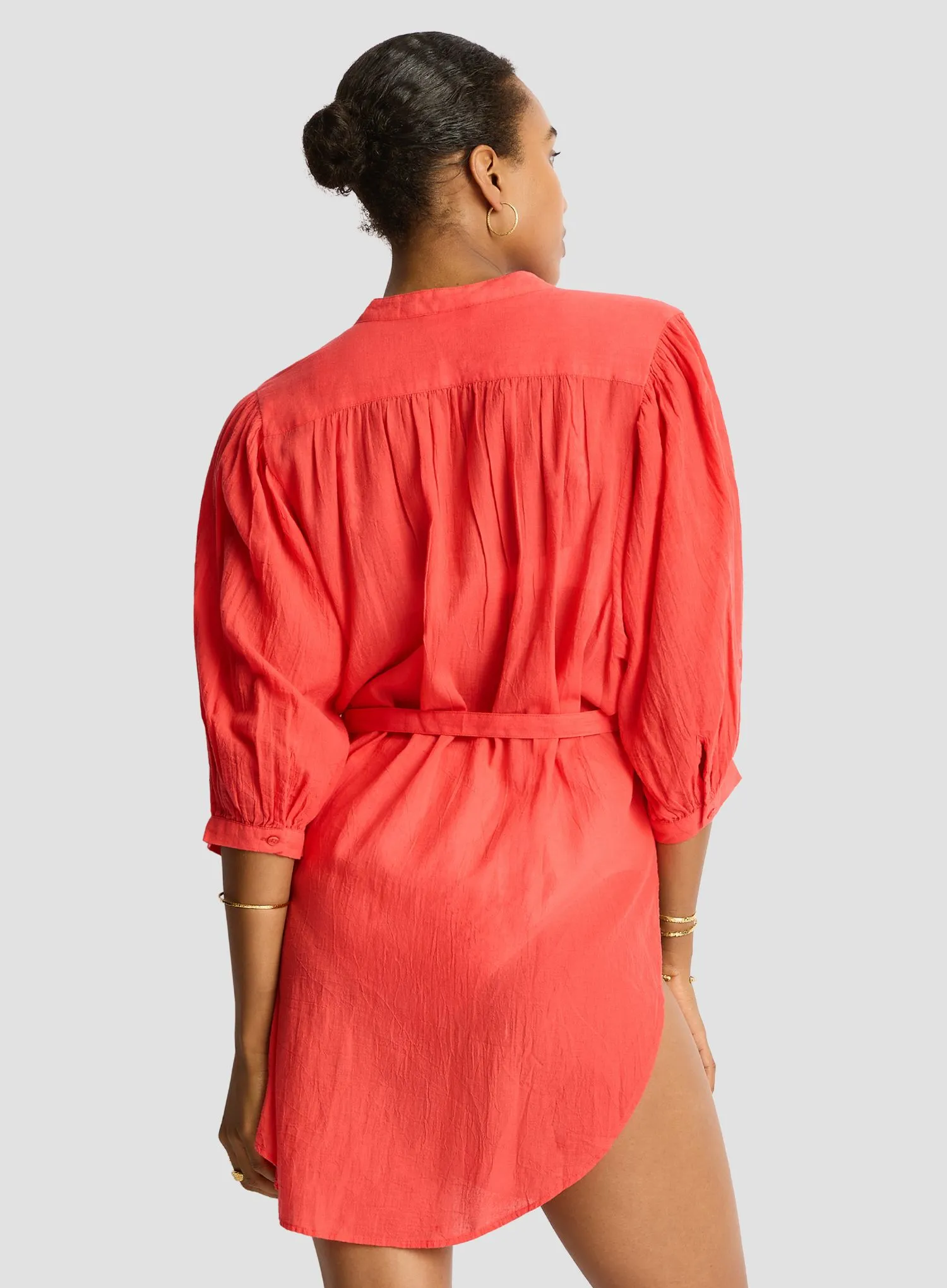 Sea Level: Salt Boho Shirt Red - Image 3