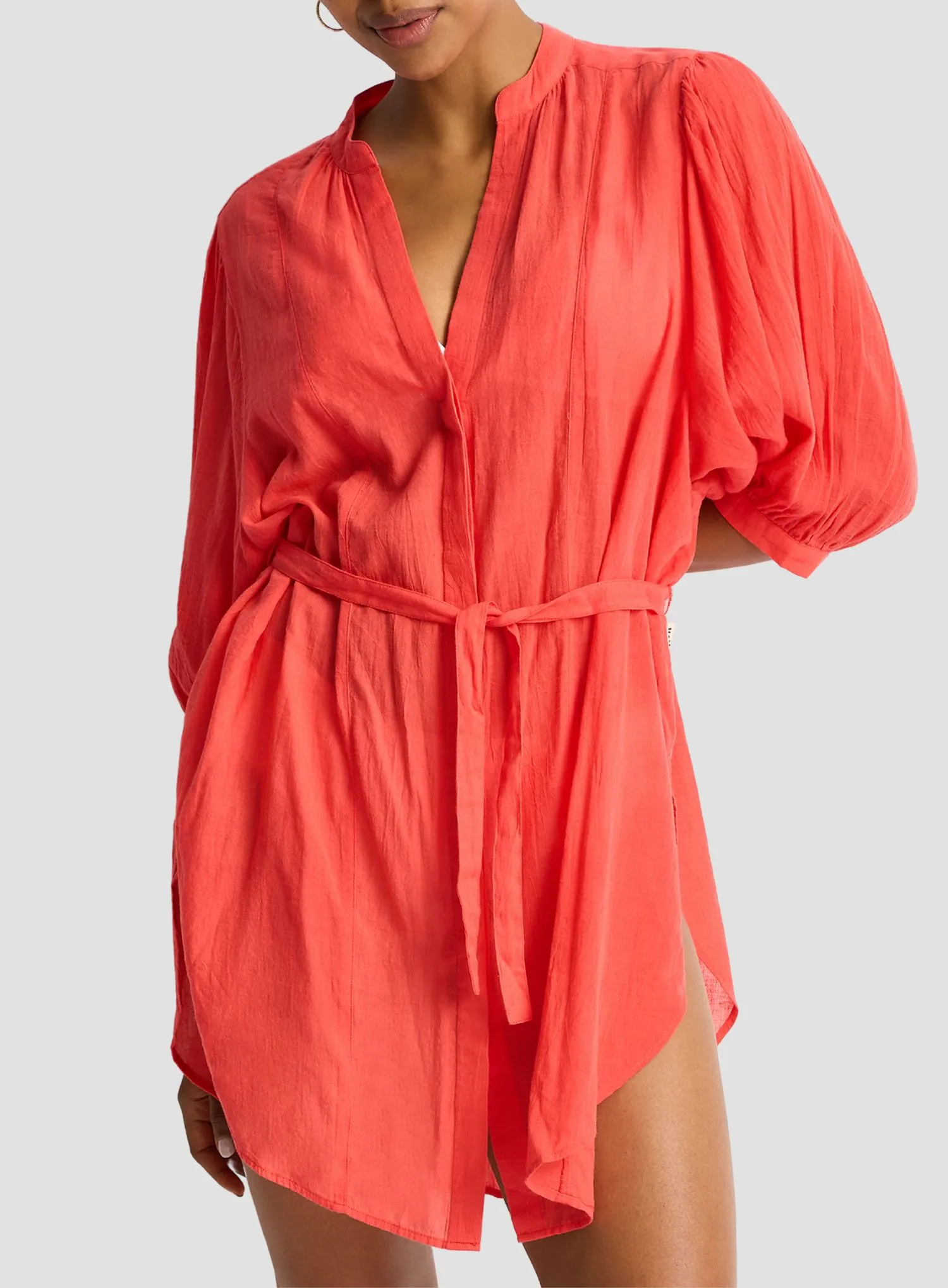 Sea Level: Salt Boho Shirt Red - Image 5