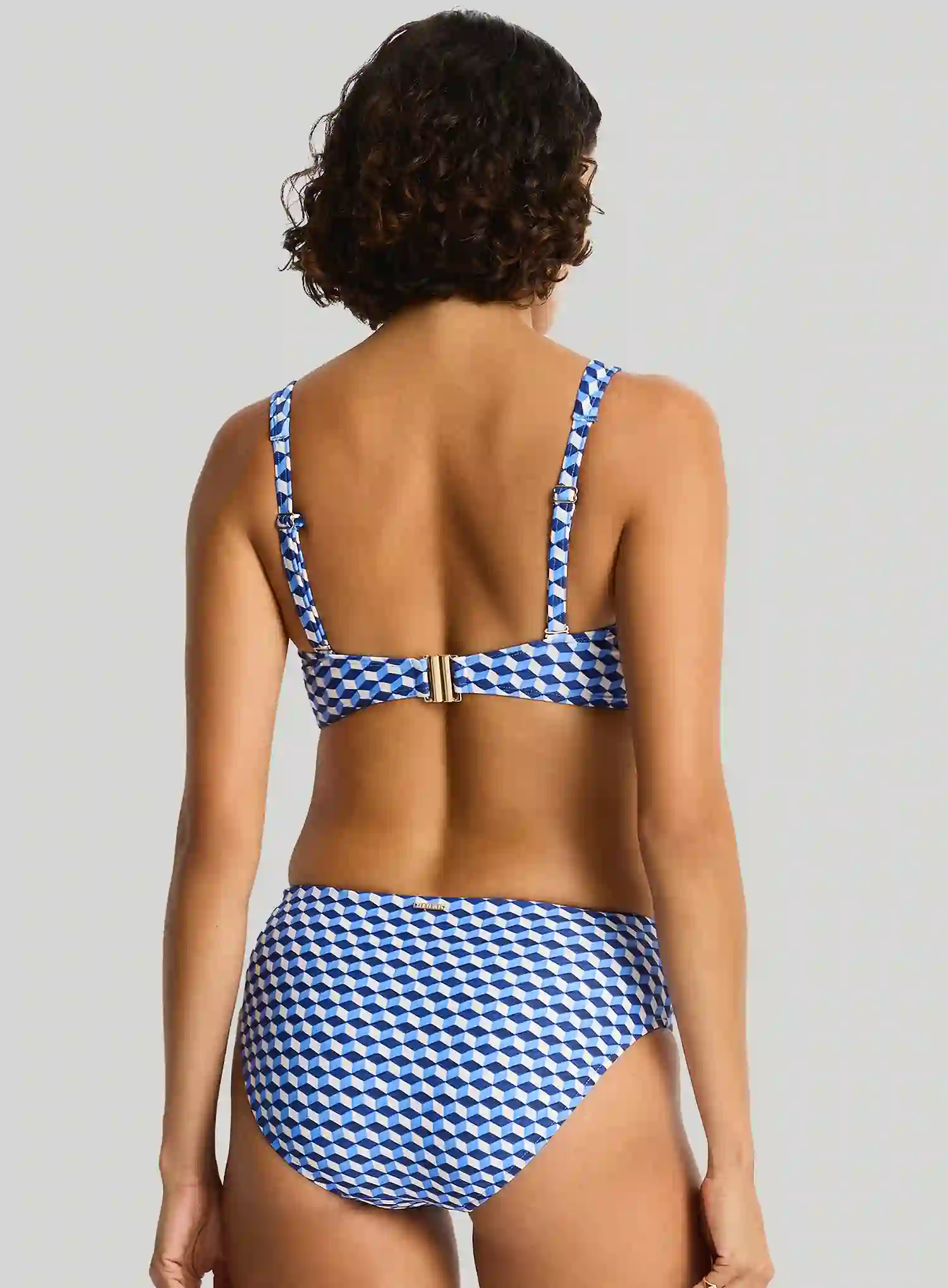 Sea Level: Solara Cross Front Multifit Bikini Top Blue - Image 2