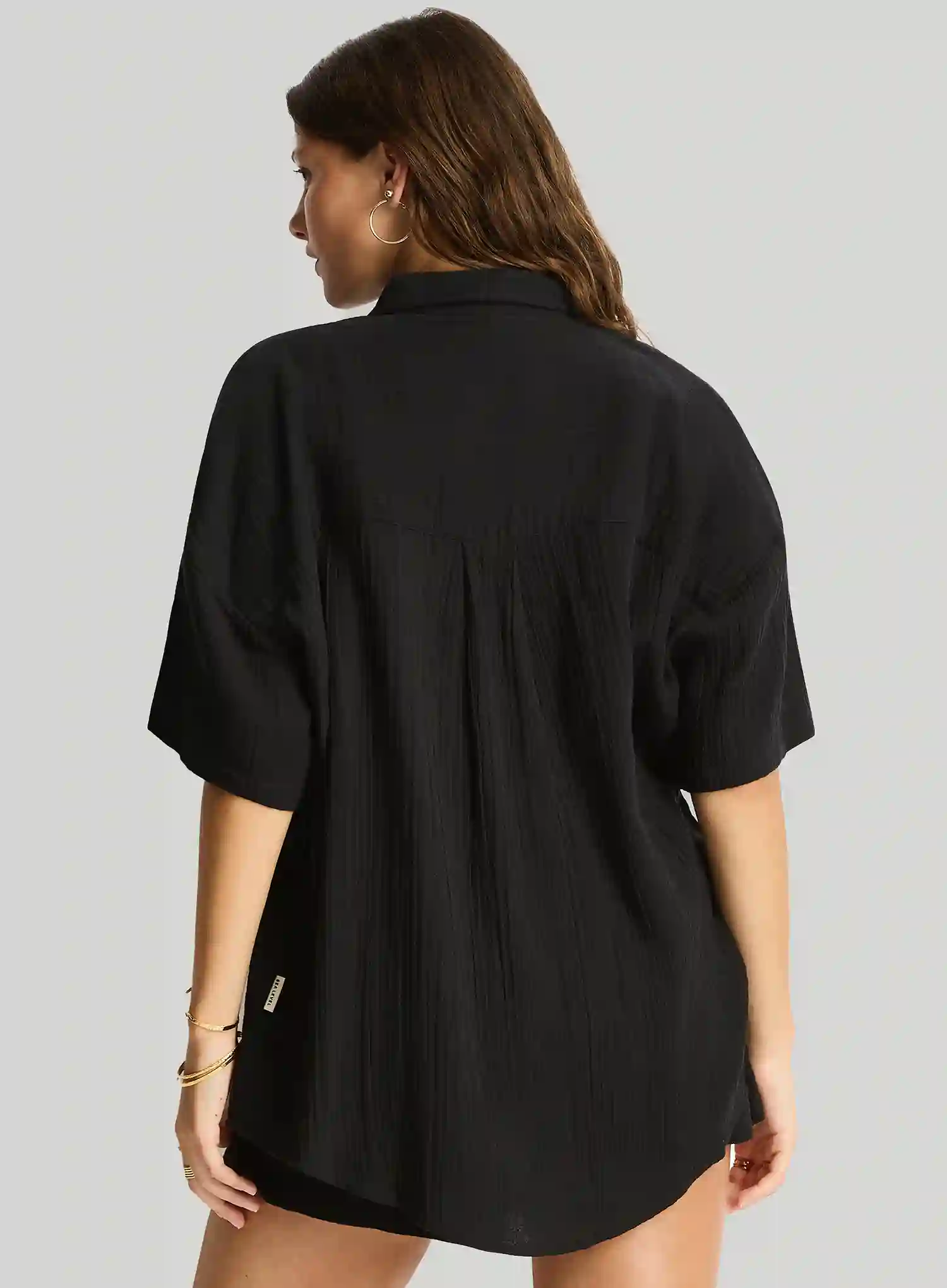 Sea Level: Sunset Aloha Shirt Black - Image 2