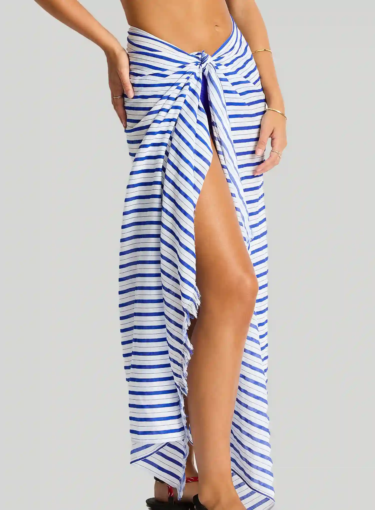 Sea Level: Vacay Long Sarong Blue - Image 3