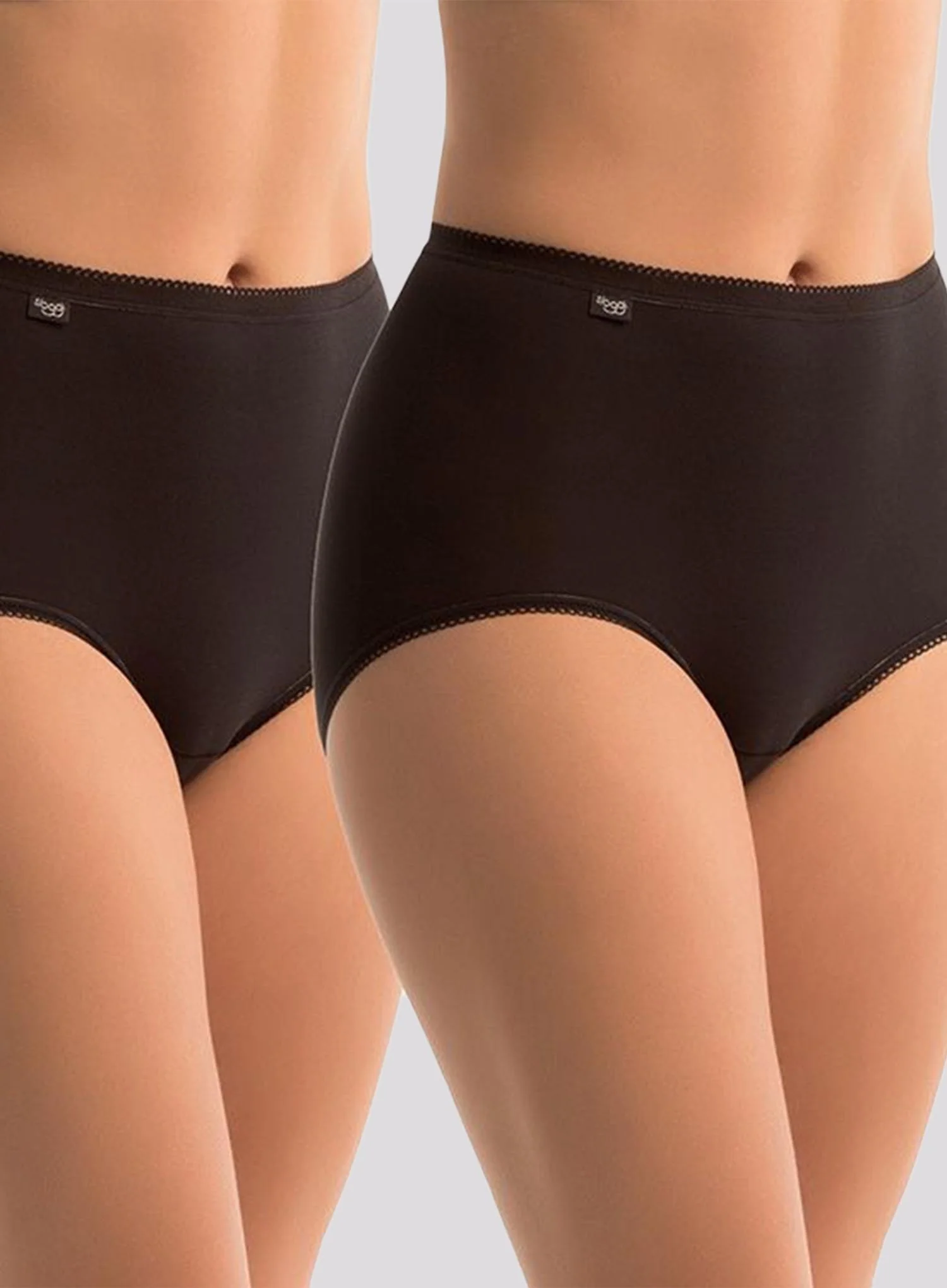 Sloggi: Sloggi Maxi 2 Pack Black - Image 3