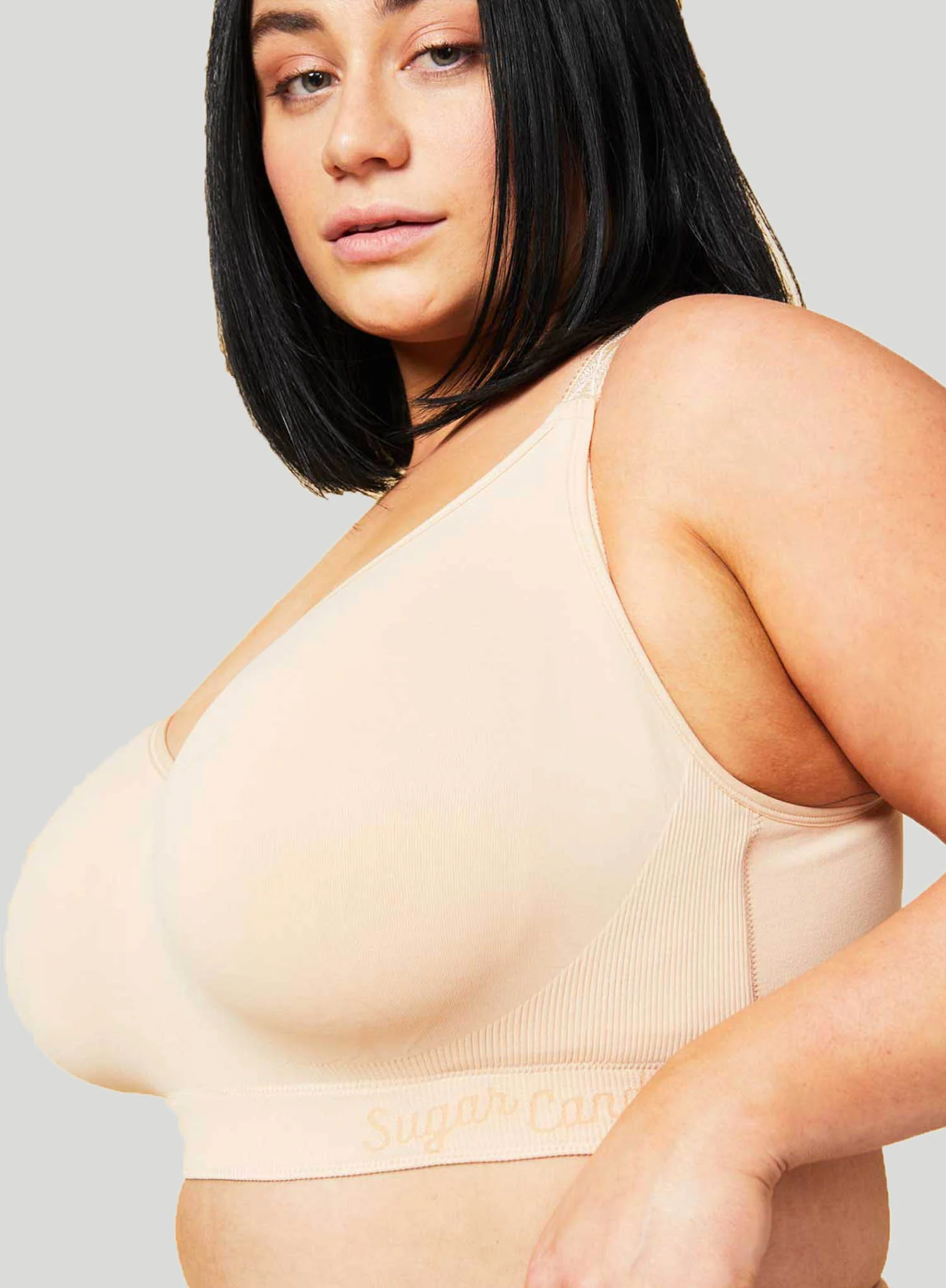 Sugar Candy: Sugar Candy Fuller Bust Seamless Everyday Comfort Bra Beige - Image 3
