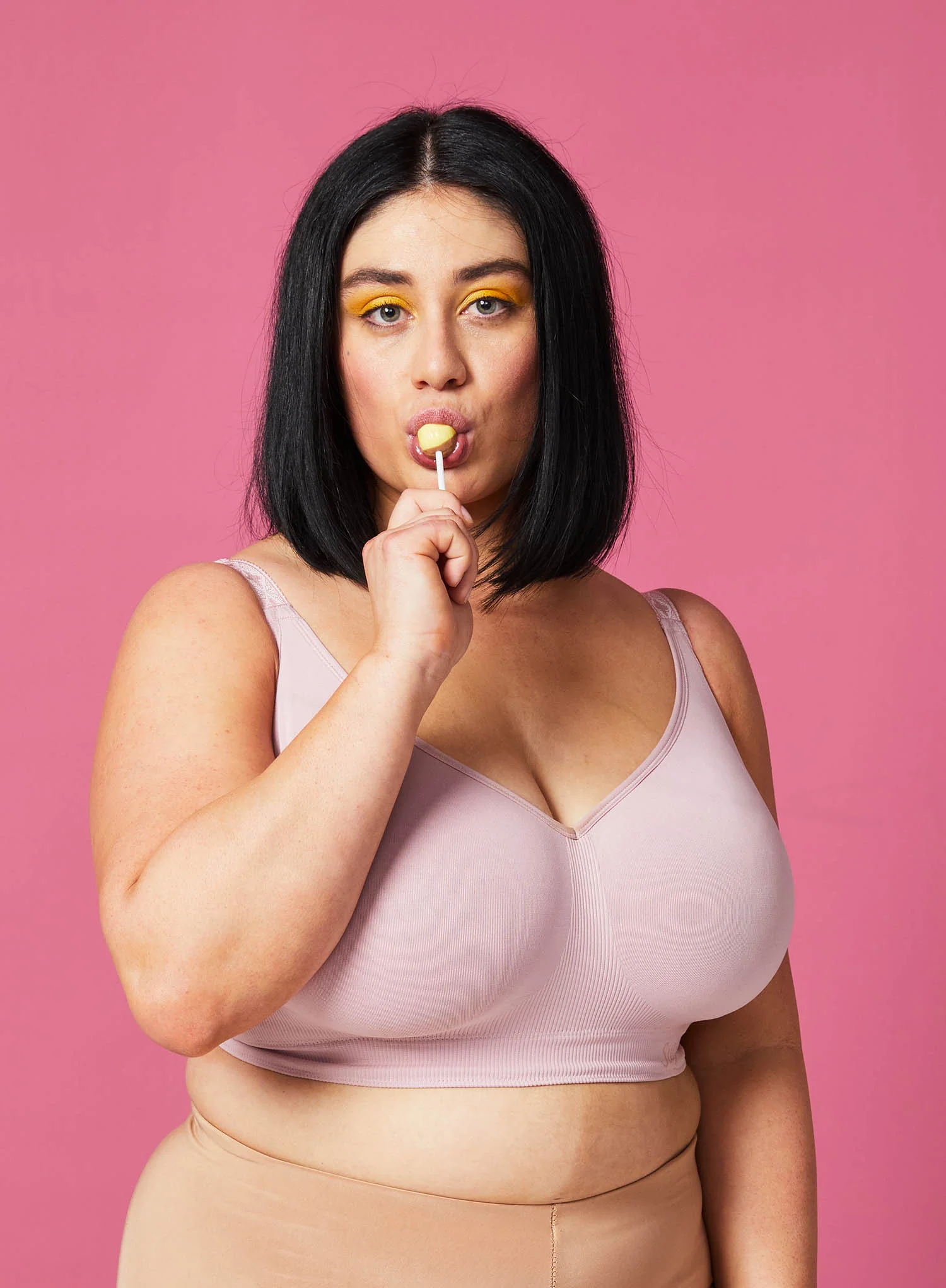 Sugar Candy: Sugar Candy Fuller Bust Seamless Everyday Comfort Bra Pink - Image 3
