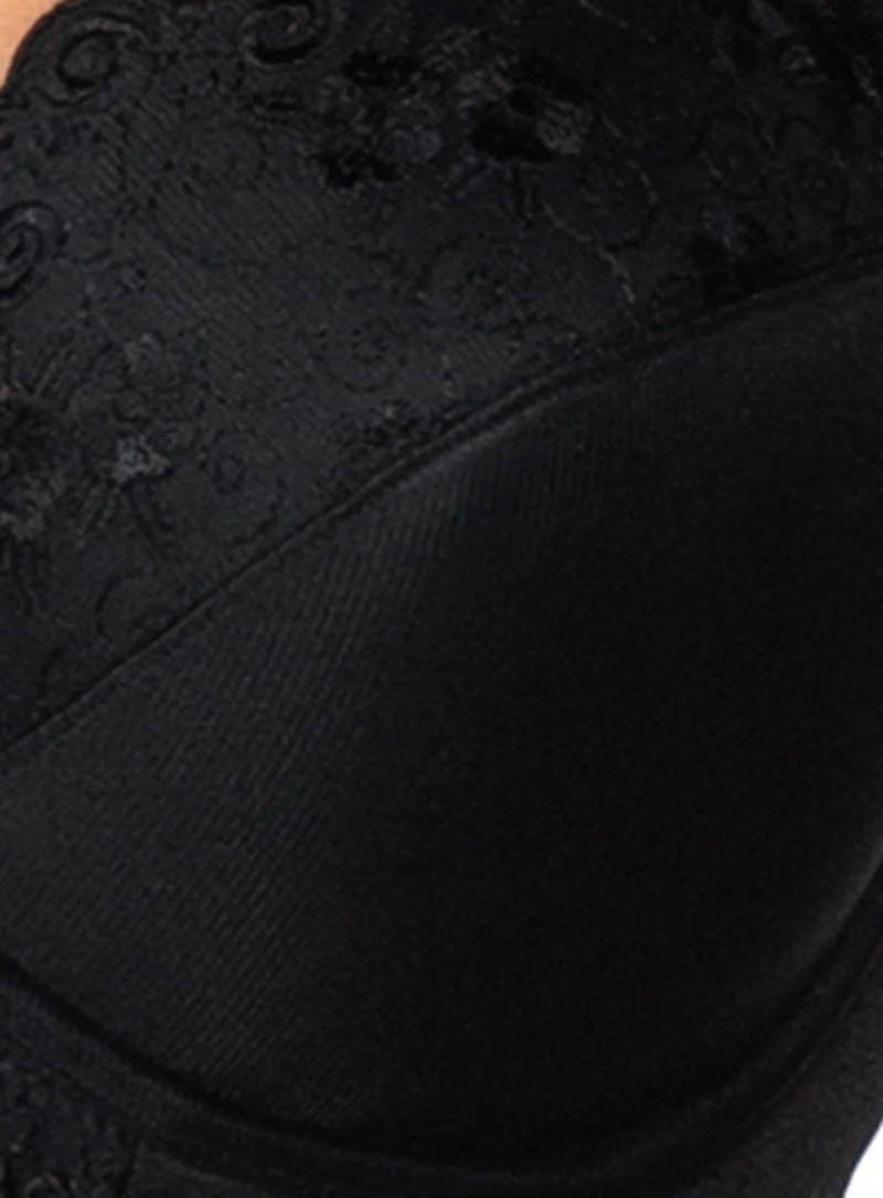 Triumph: Embroidered Minimiser Underwired Bra Black - Image 6