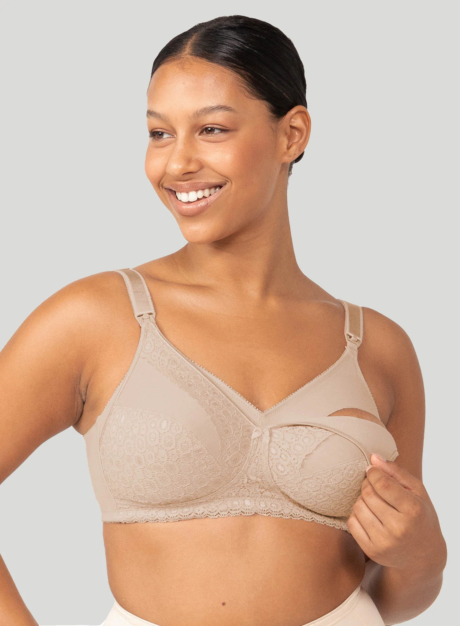 Triumph: Lace Maternity Wirefree Bra Nude - Image 4