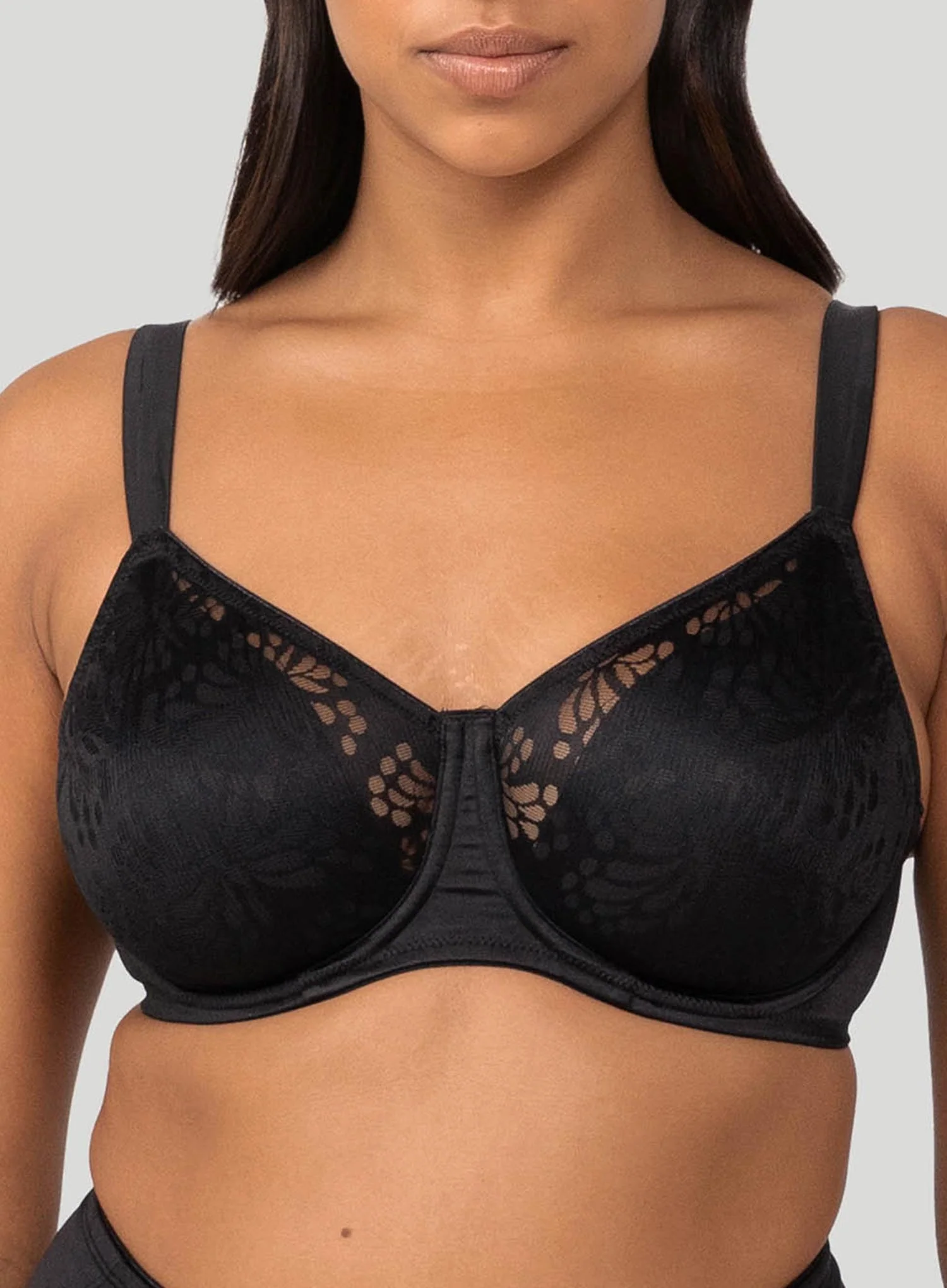 Triumph: Lacy Minimiser Bra Black - Image 4