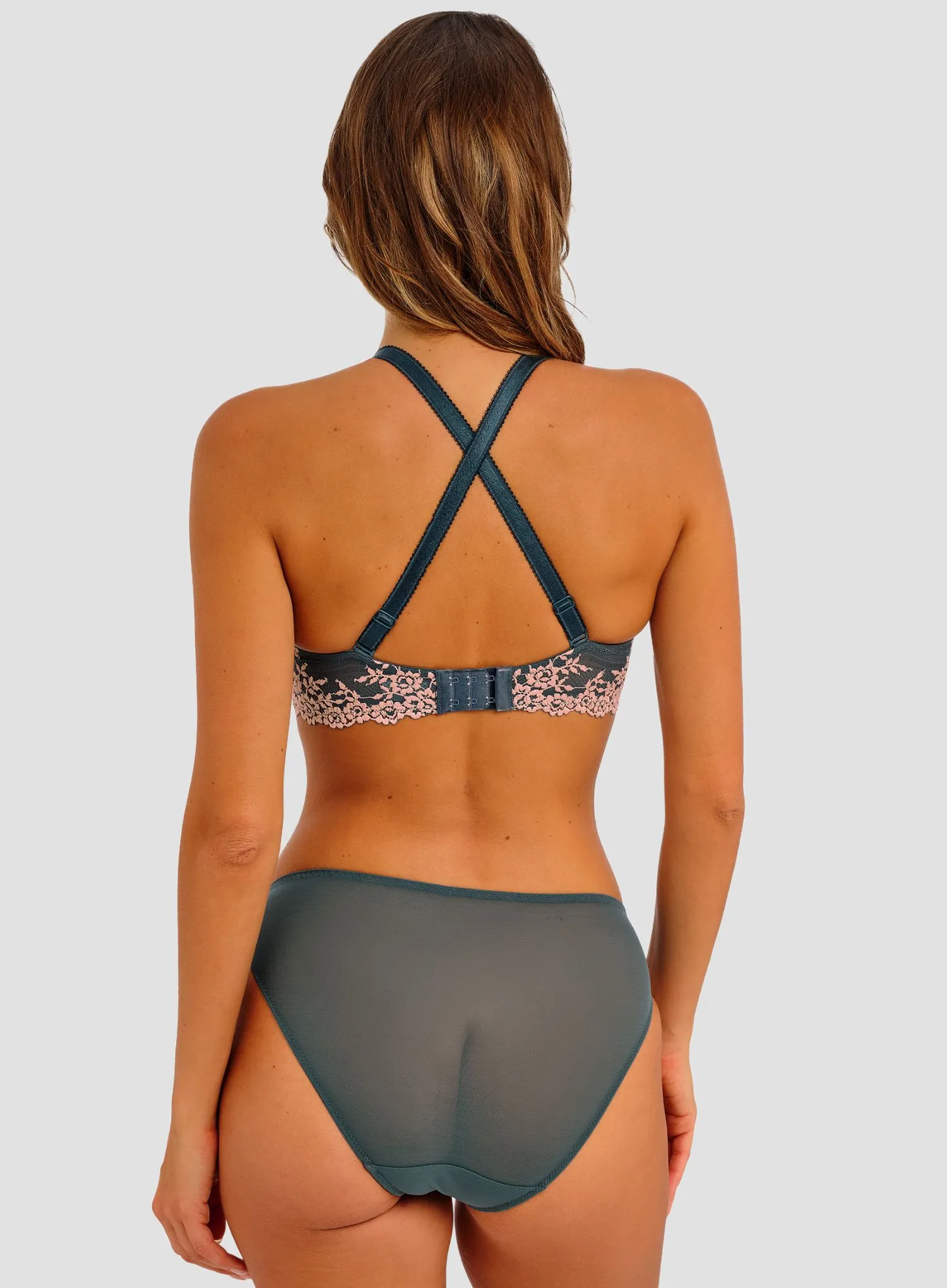 Wacoal: Embrace Lace Underwired Plunge Bra Slate Pink - Image 3