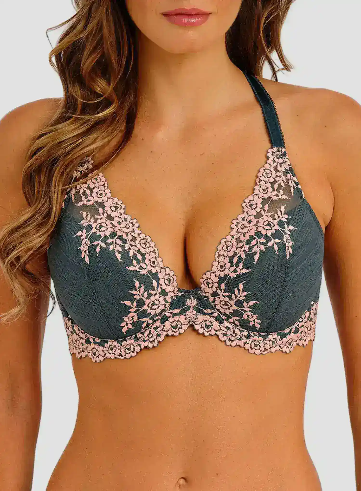 Wacoal: Embrace Lace Underwired Plunge Bra Slate Pink - Image 4
